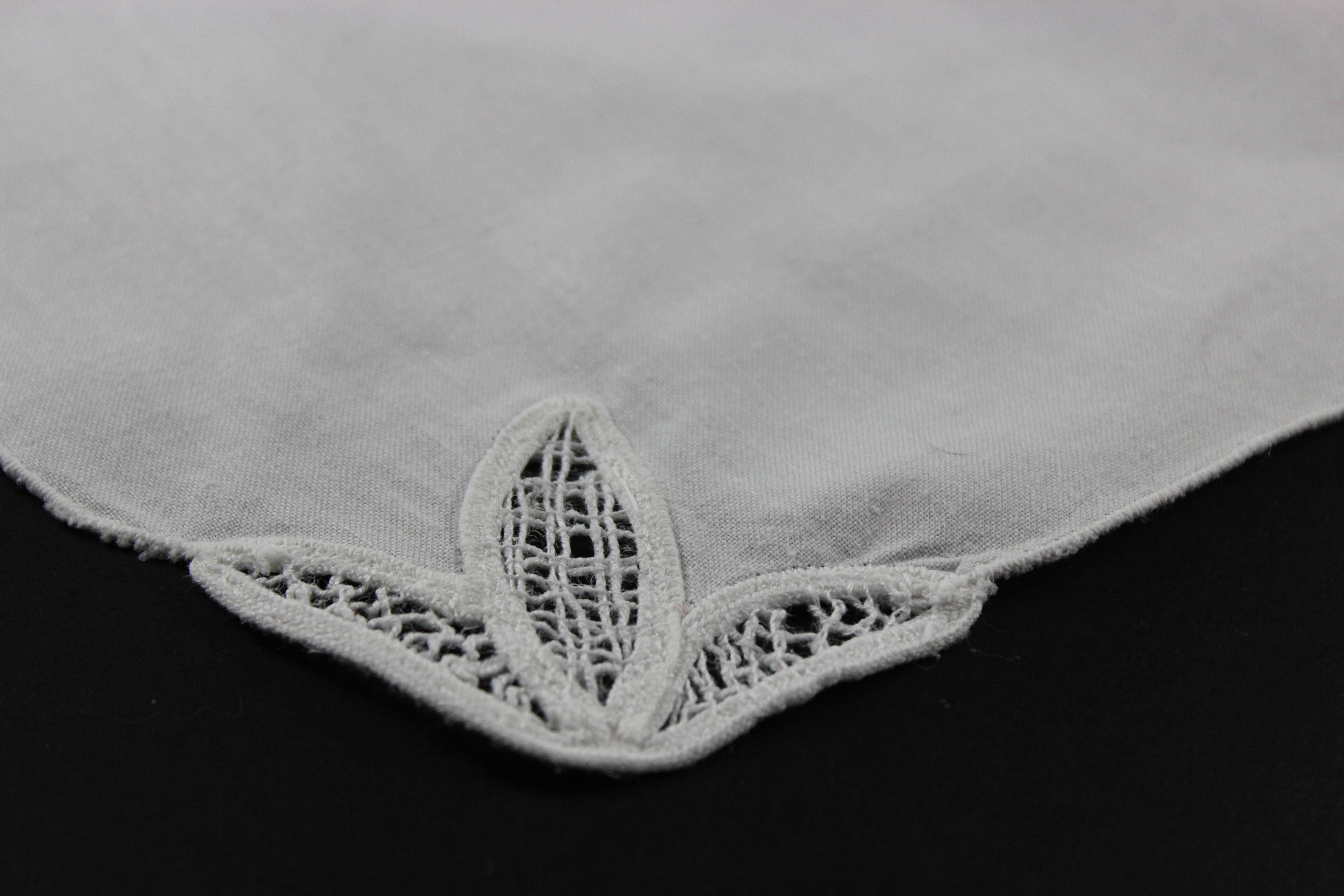 Battenberg Lace and Linen Dinner Napkins