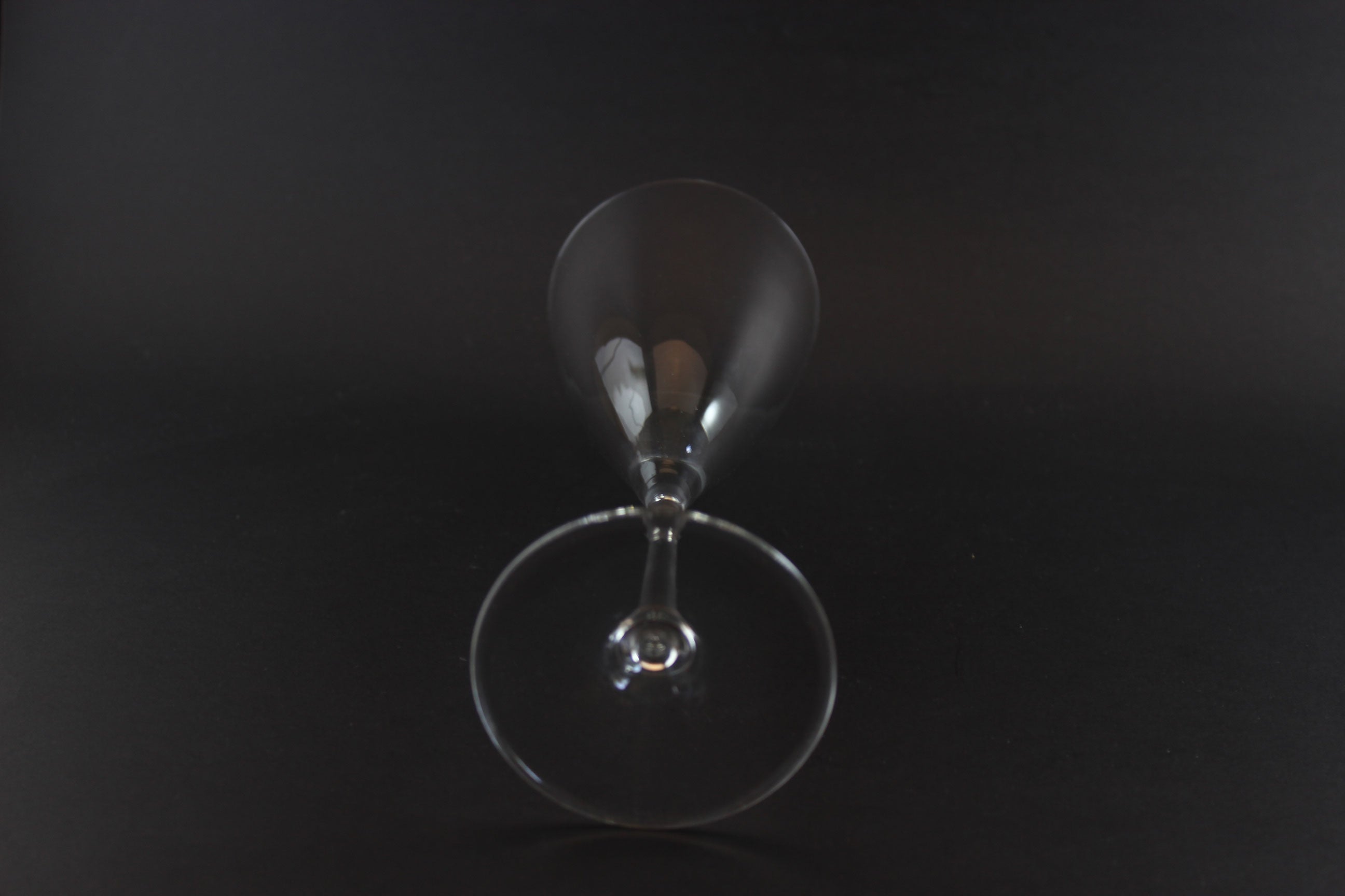 Blown Glass Champagne Flutes Tall Wine Glasses, Mid Century