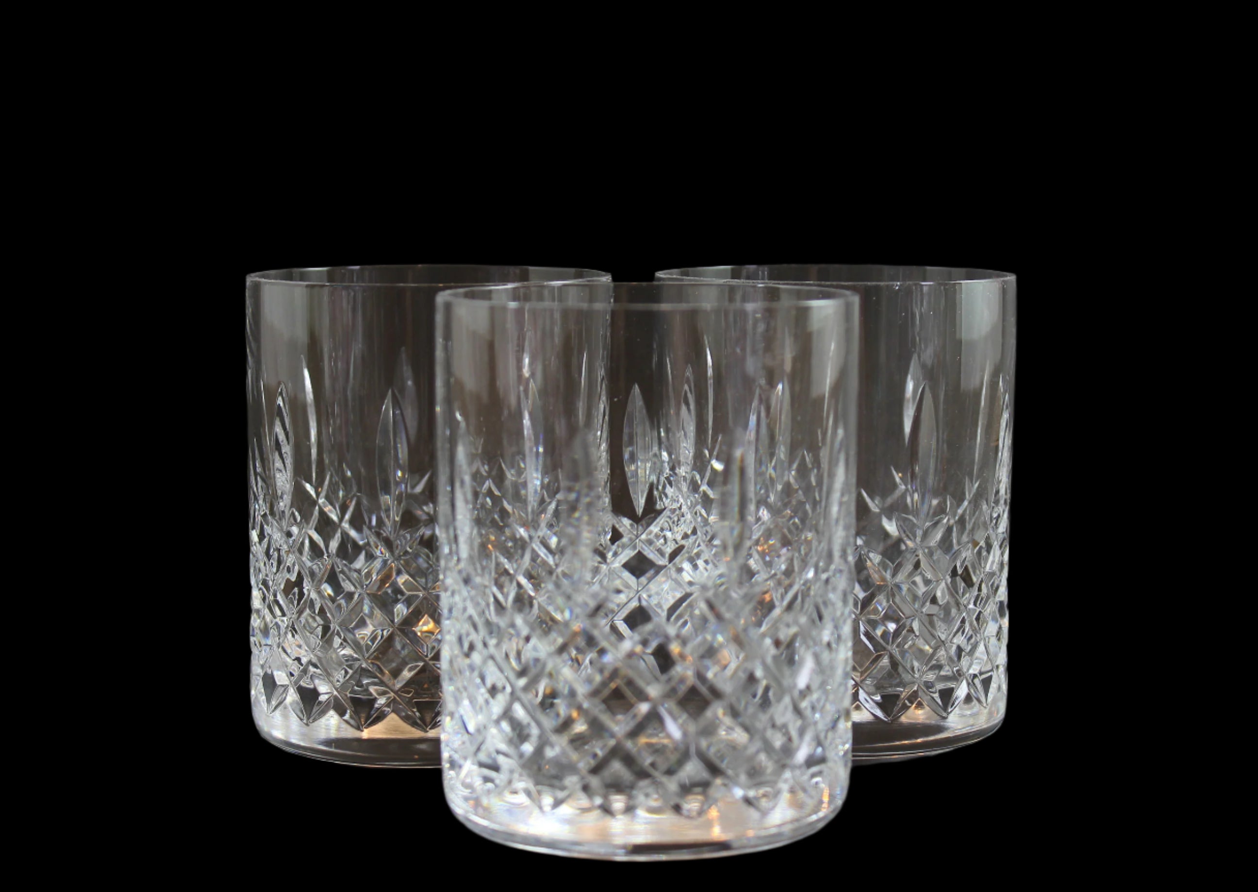 Bohemia Crystal-Crystalex, Diamond Cut Whiskey Glasses