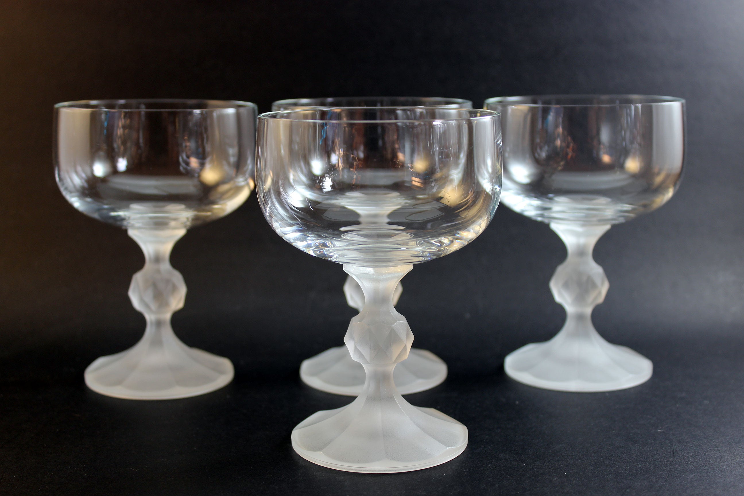 Bohemia Crystal, Janet Pattern, Champagne Coupes