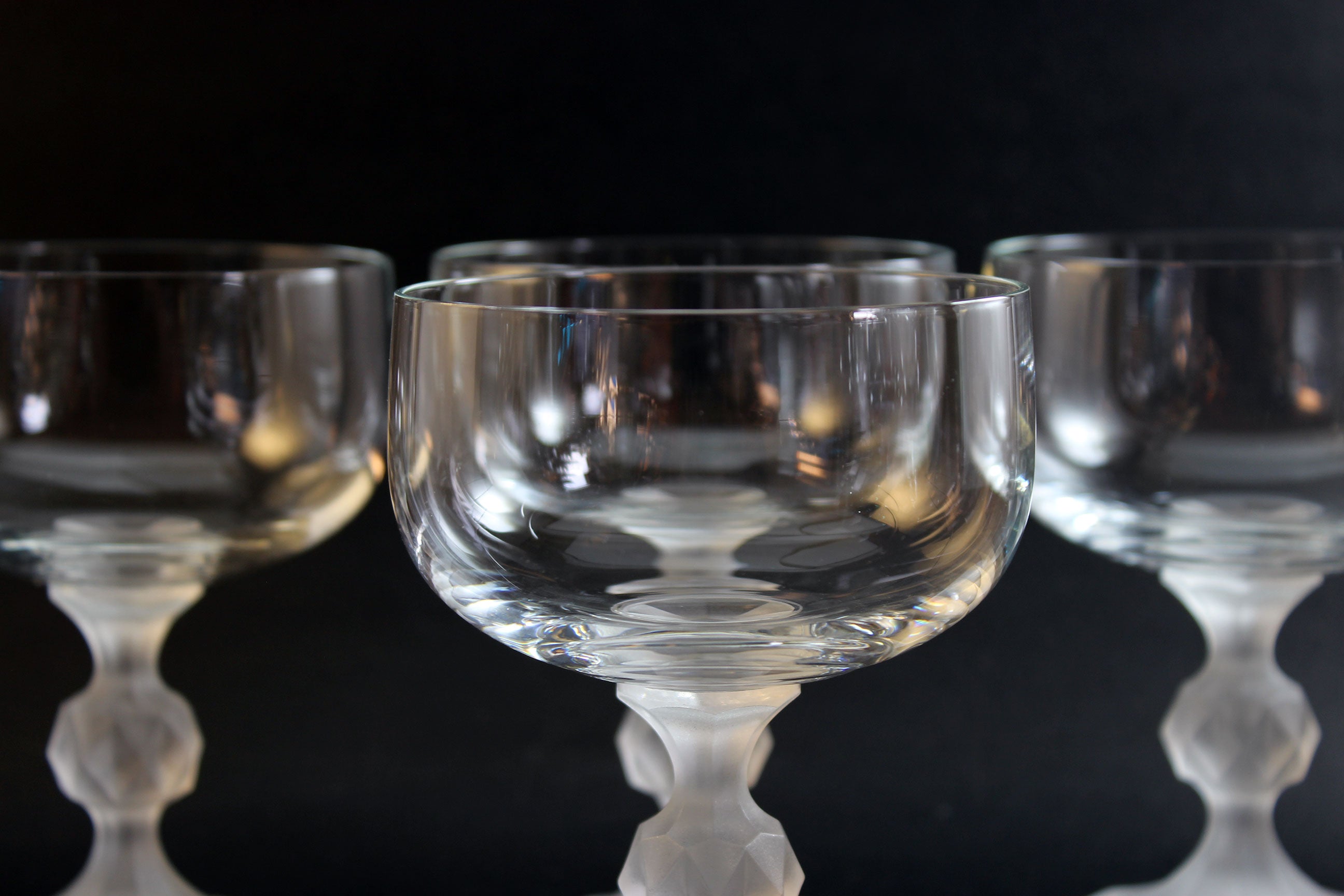 Bohemia Crystal, Janet Pattern, Champagne Coupes