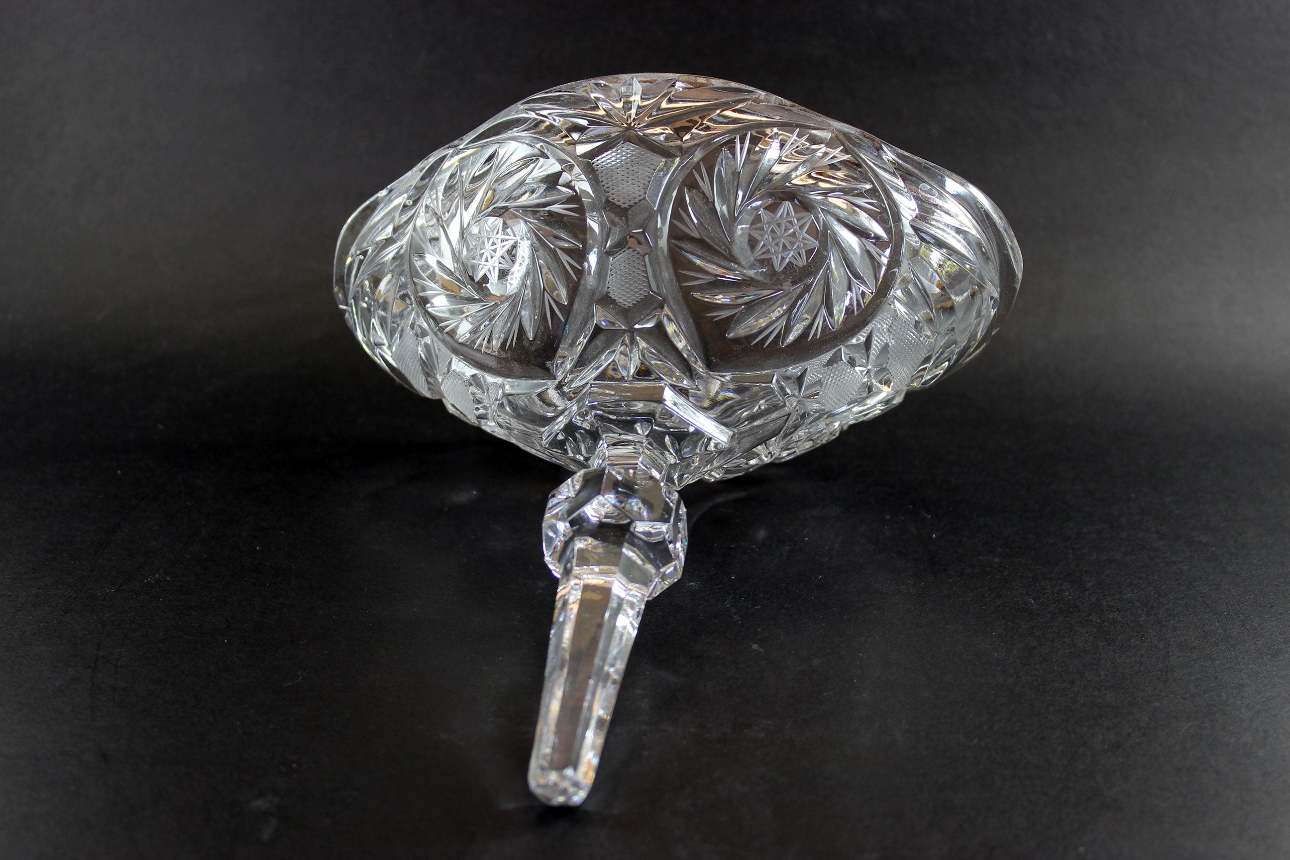 Bohemia Pinwheel Crystal Candy Dish with Lid