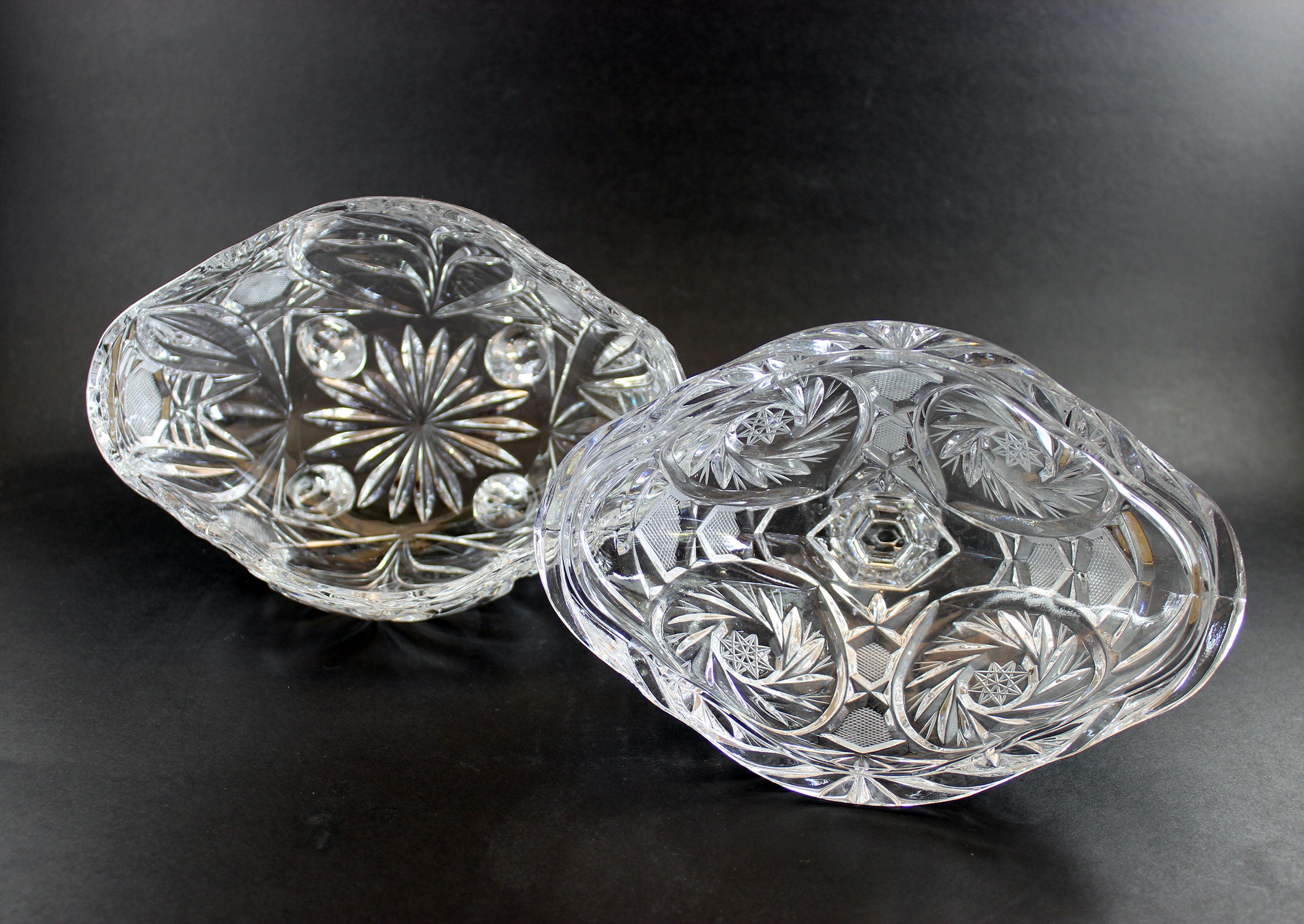 Bohemia Pinwheel Crystal Candy Dish with Lid