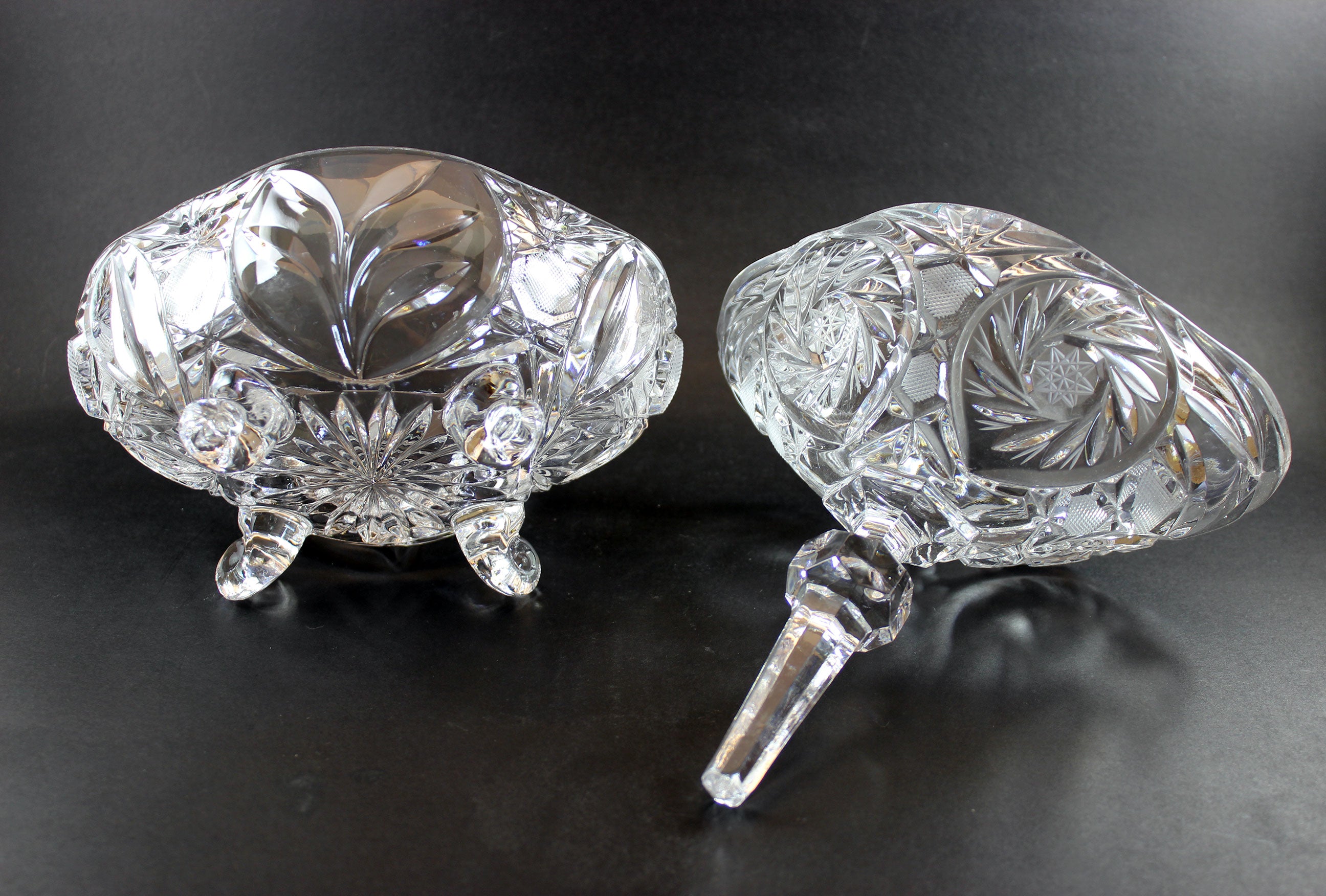 Bohemia Pinwheel Crystal Candy Dish with Lid