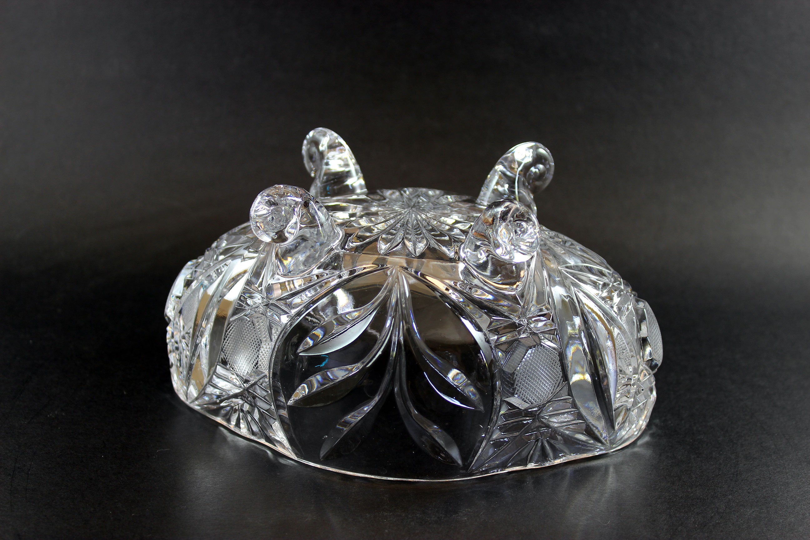 Bohemia Pinwheel Crystal Candy Dish with Lid