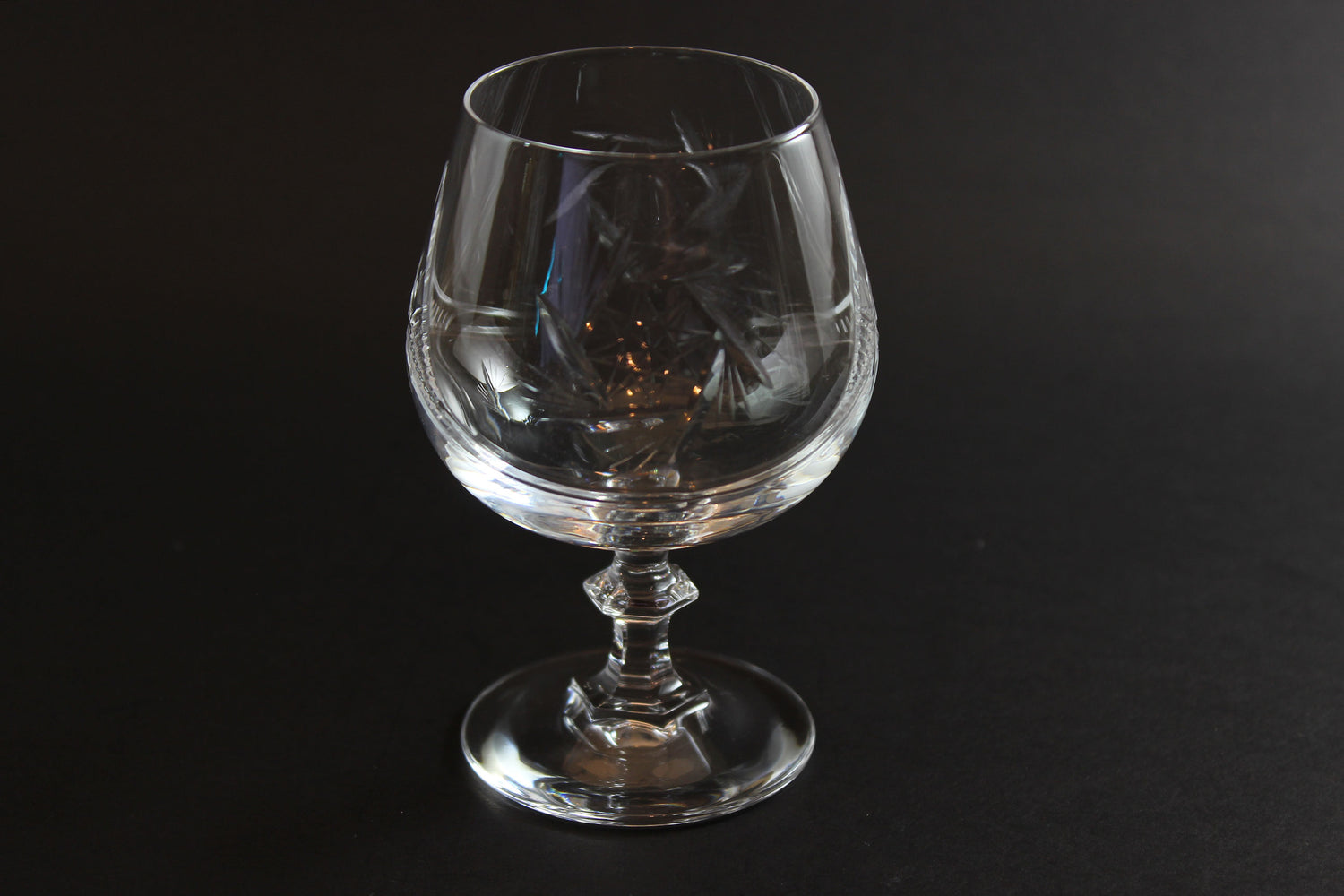Bohemia Pinwheel Crystal, Small Brandy Glasses