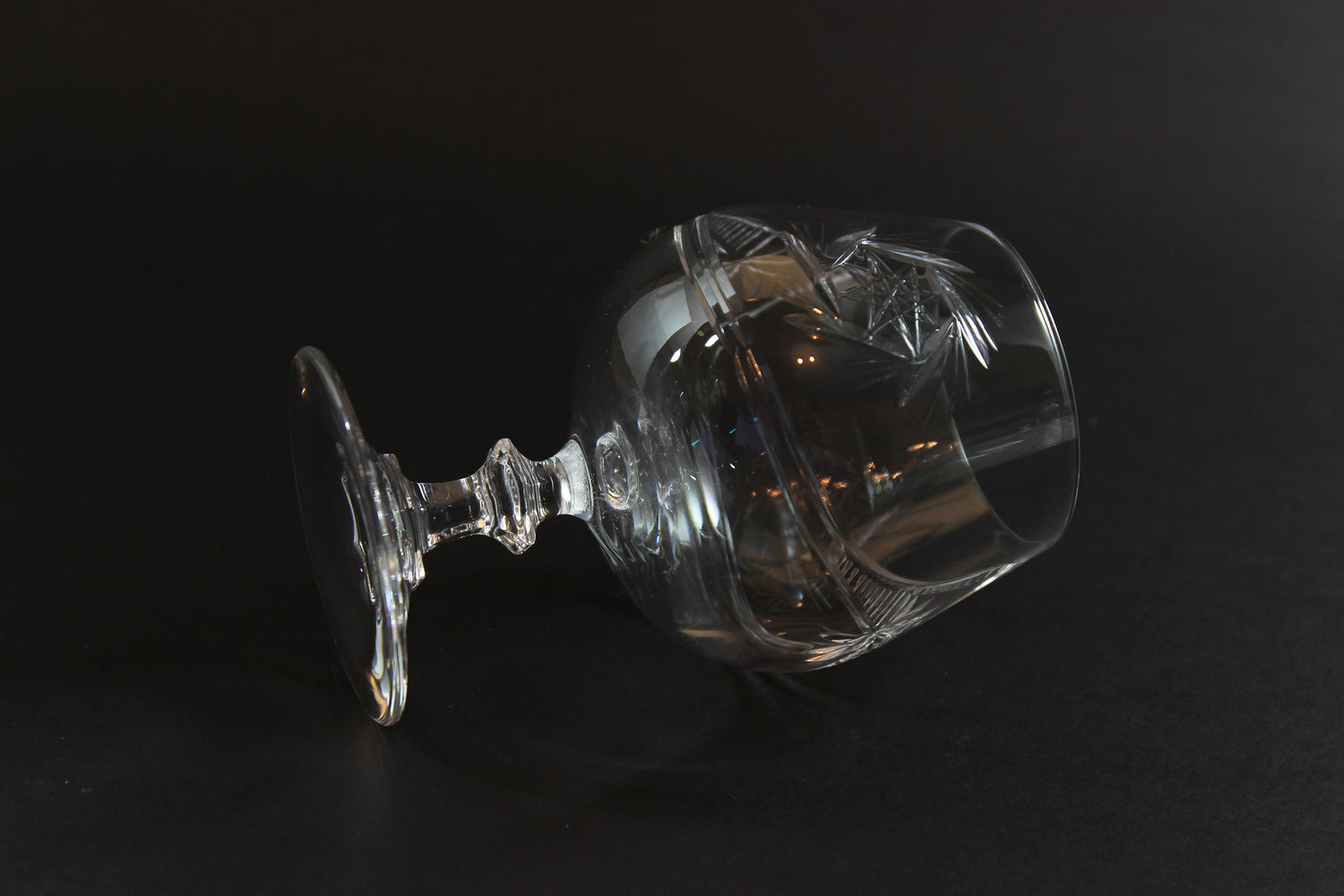 Bohemia Pinwheel Crystal, Small Brandy Glasses