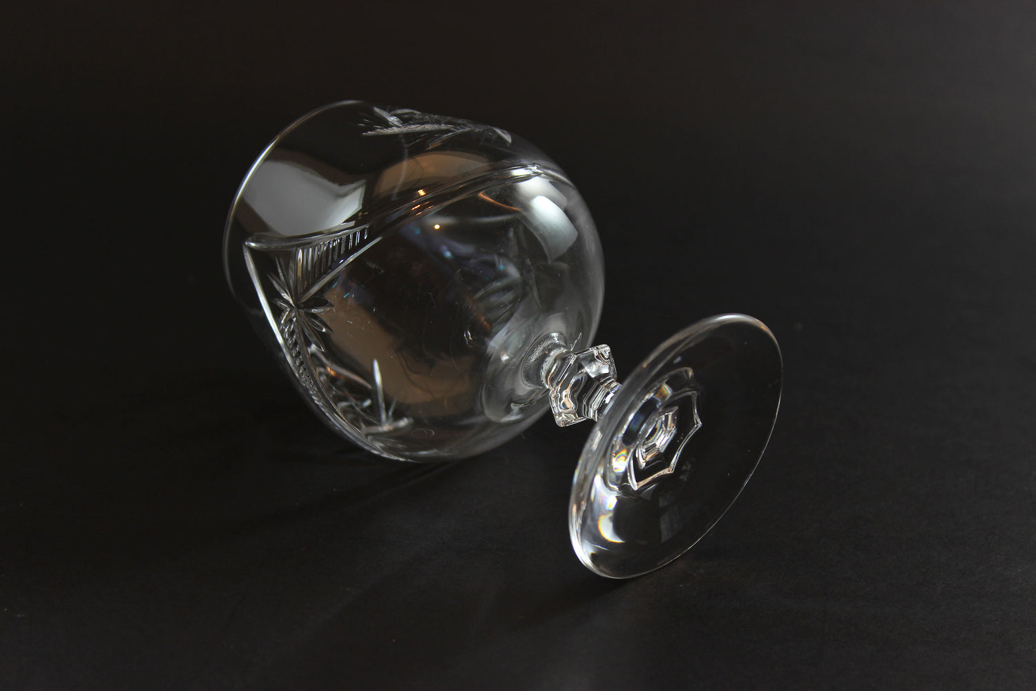 Bohemia Pinwheel Crystal, Small Brandy Glasses