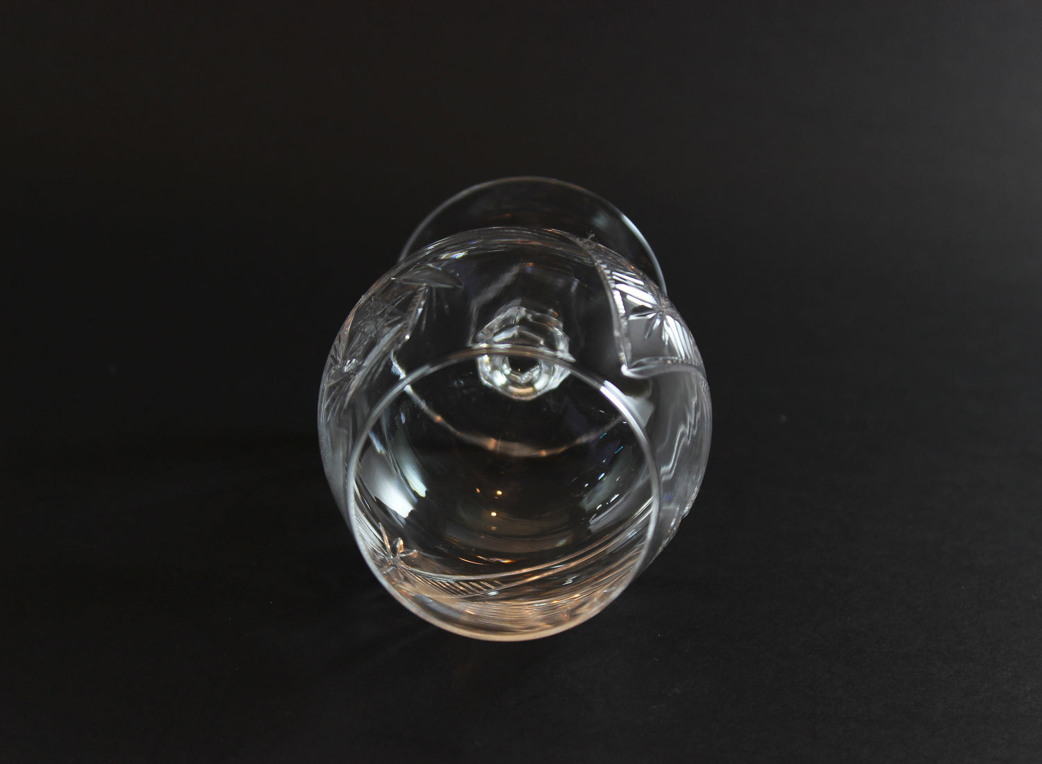 Bohemia Pinwheel Crystal, Small Brandy Glasses