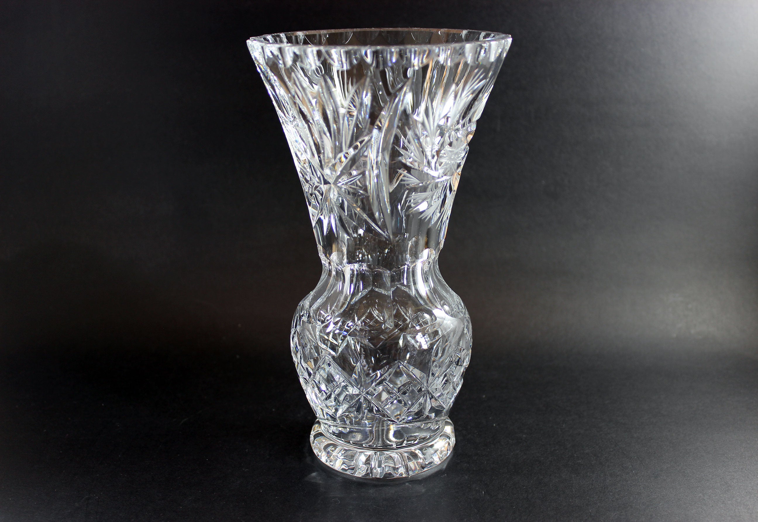 Bohemia, Pinwheel Pattern, Tall Flower Vase