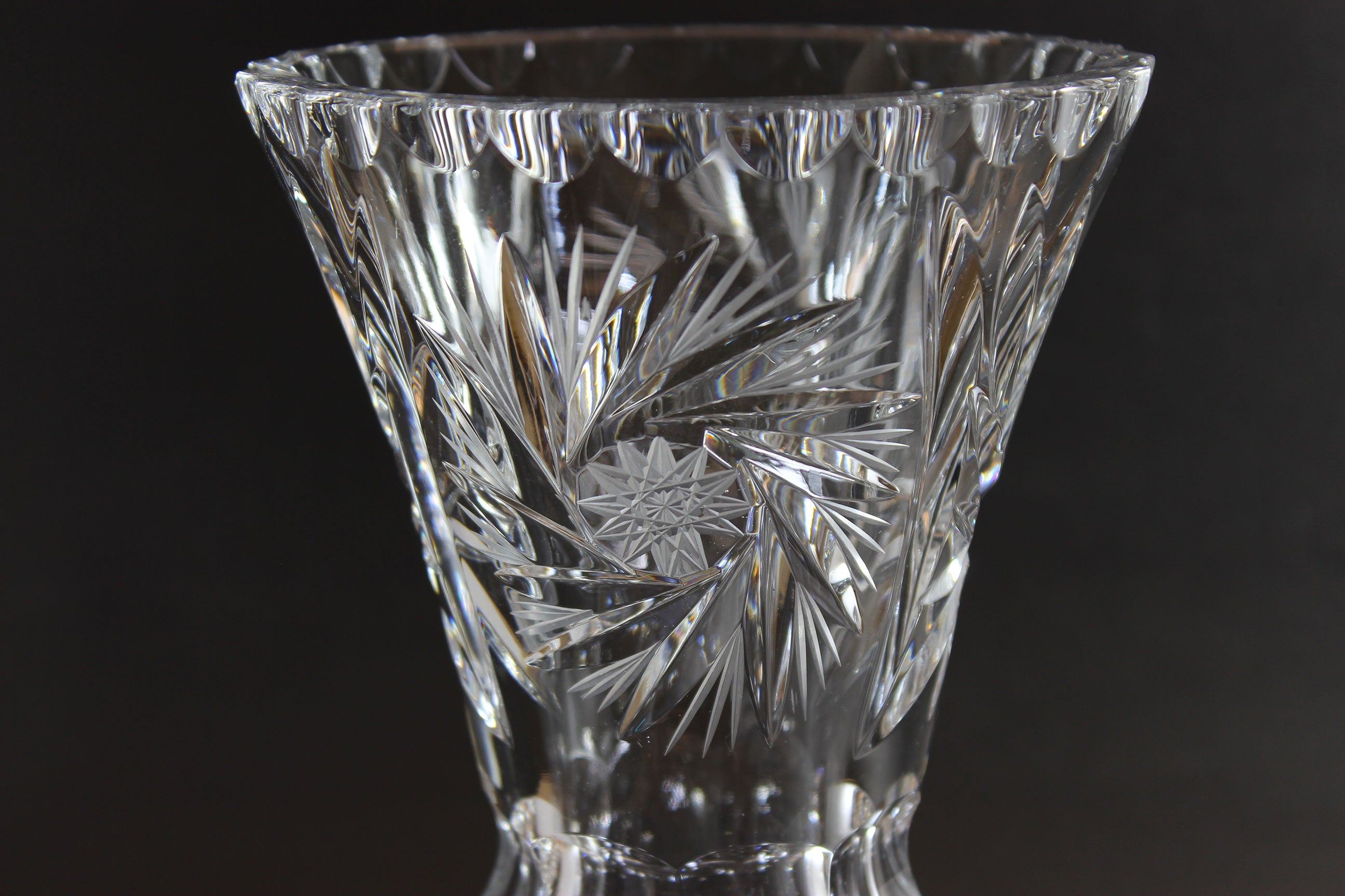 Bohemia, Pinwheel Pattern, Tall Flower Vase