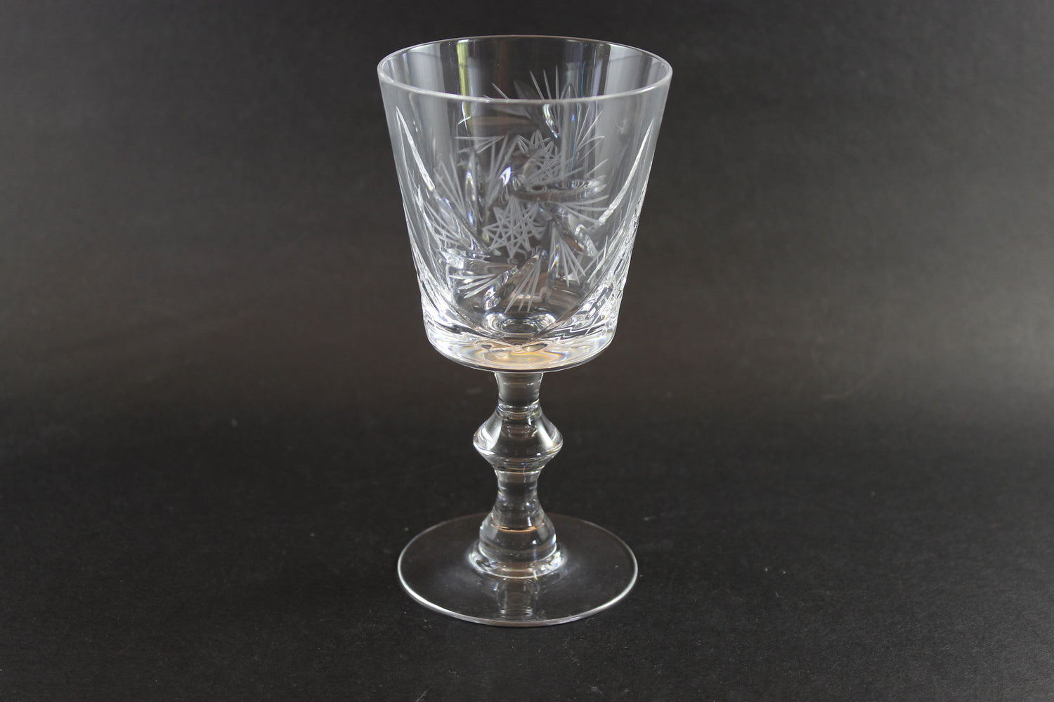 Pinwheel Crystal, Bamboo Stem, Wine Glasses