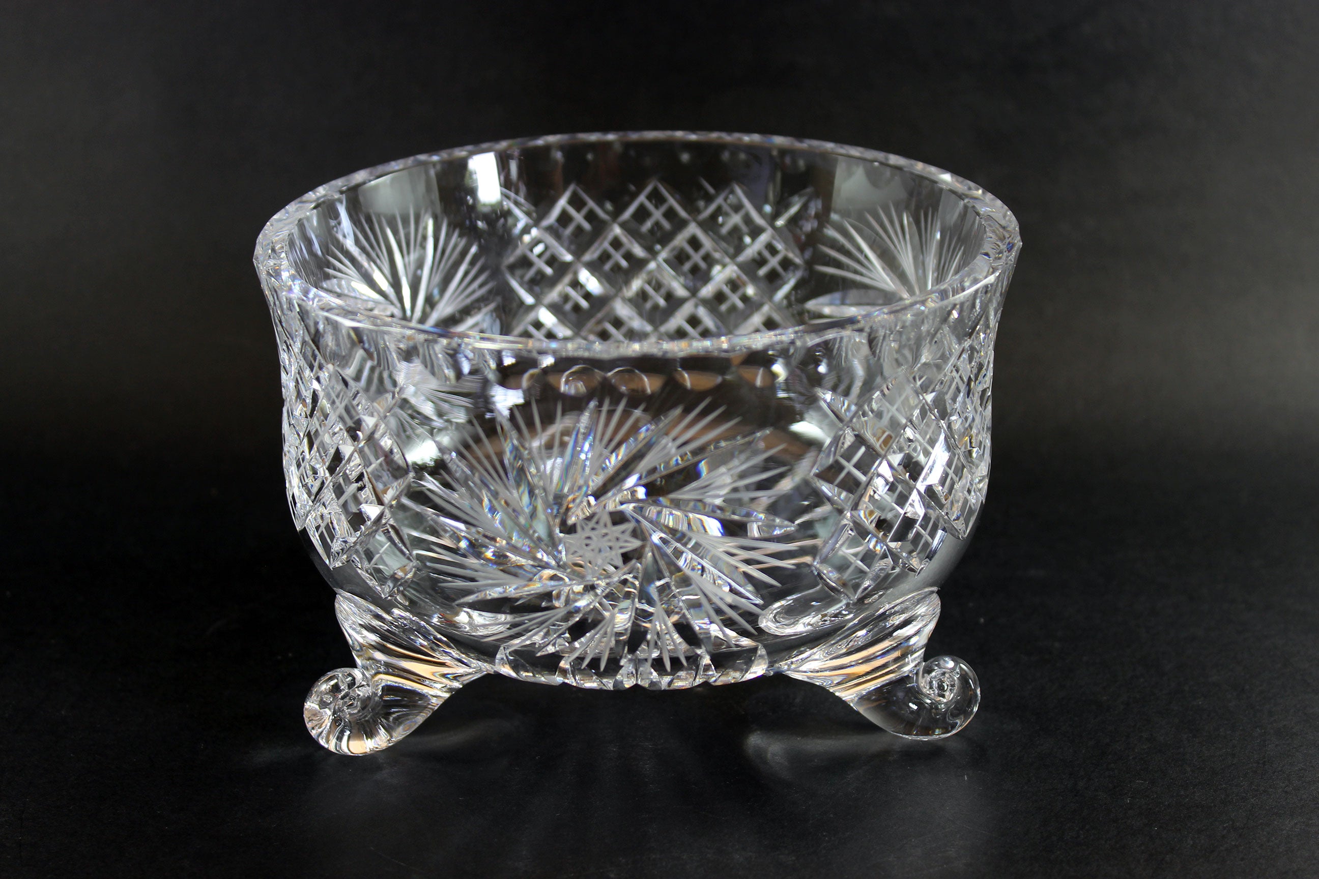 Bohemia, Pinwheel Pattern, Small Crystal Bowl