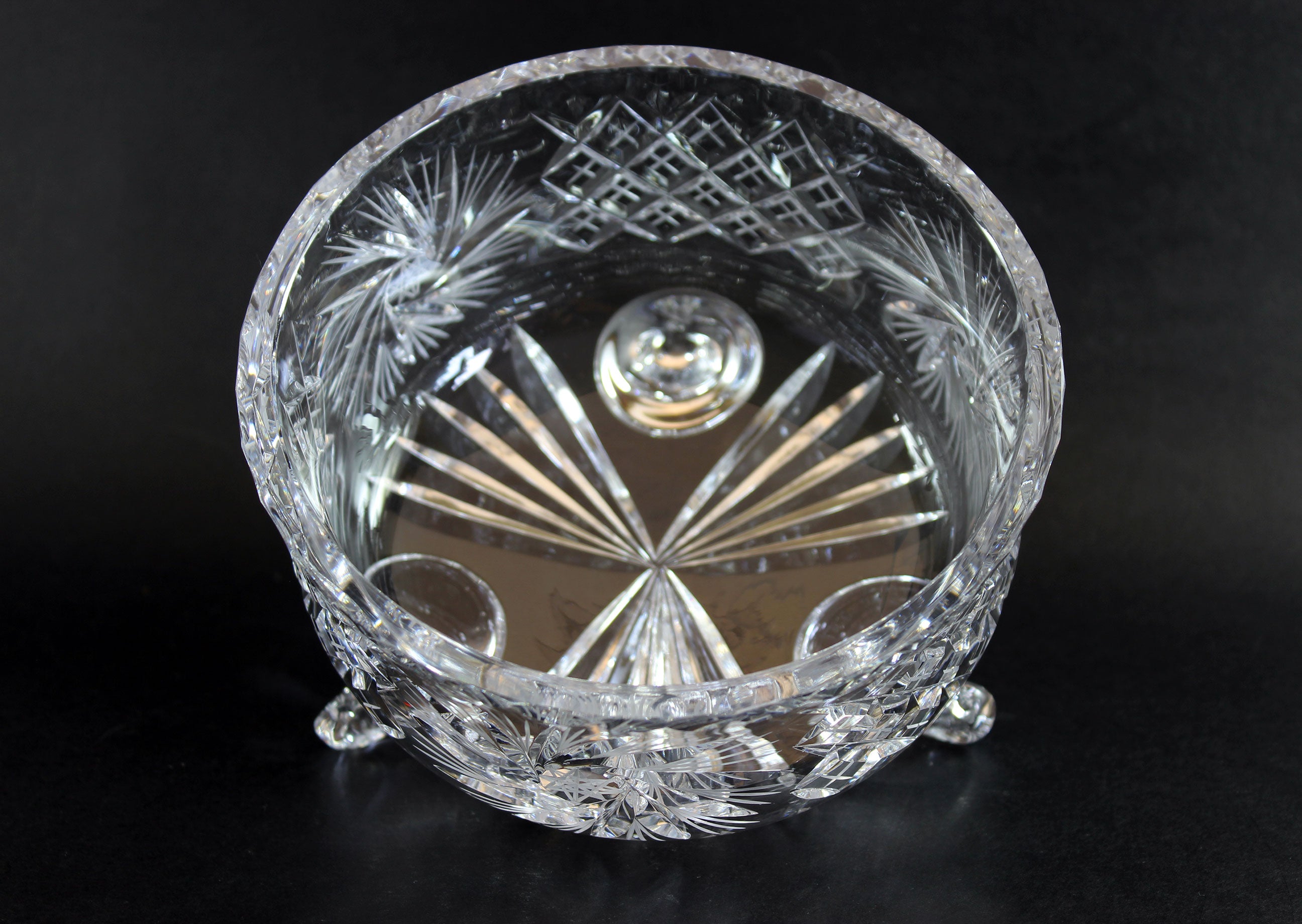 Bohemia, Pinwheel Pattern, Small Crystal Bowl