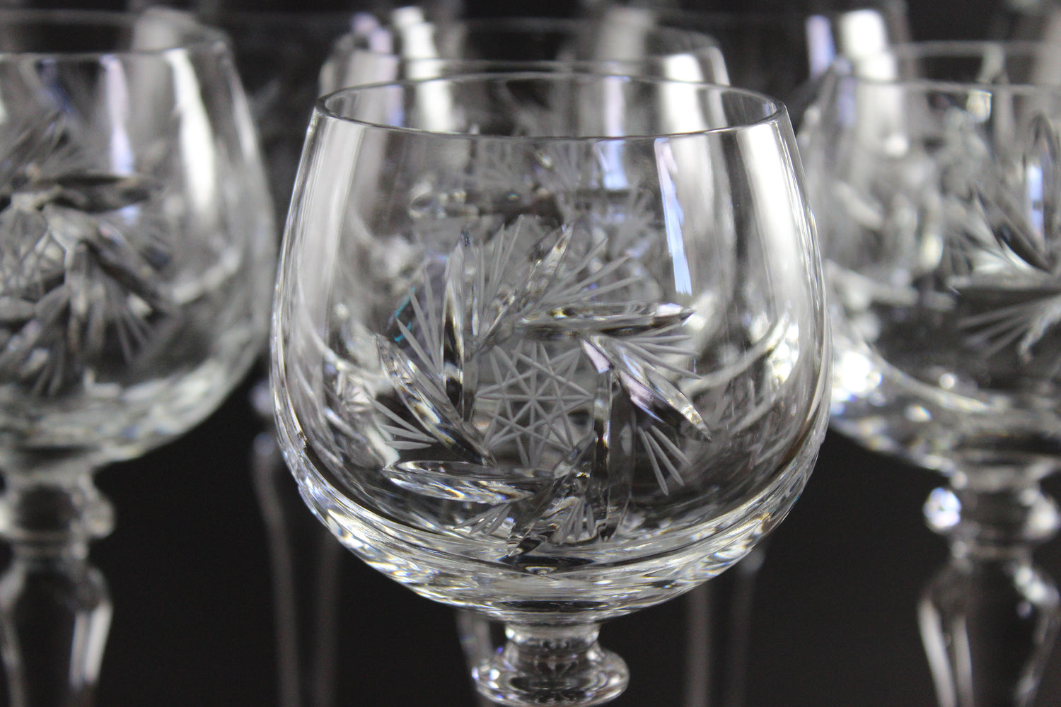 Bohemia, Pinwheel Crystal, Large Wine Hocks