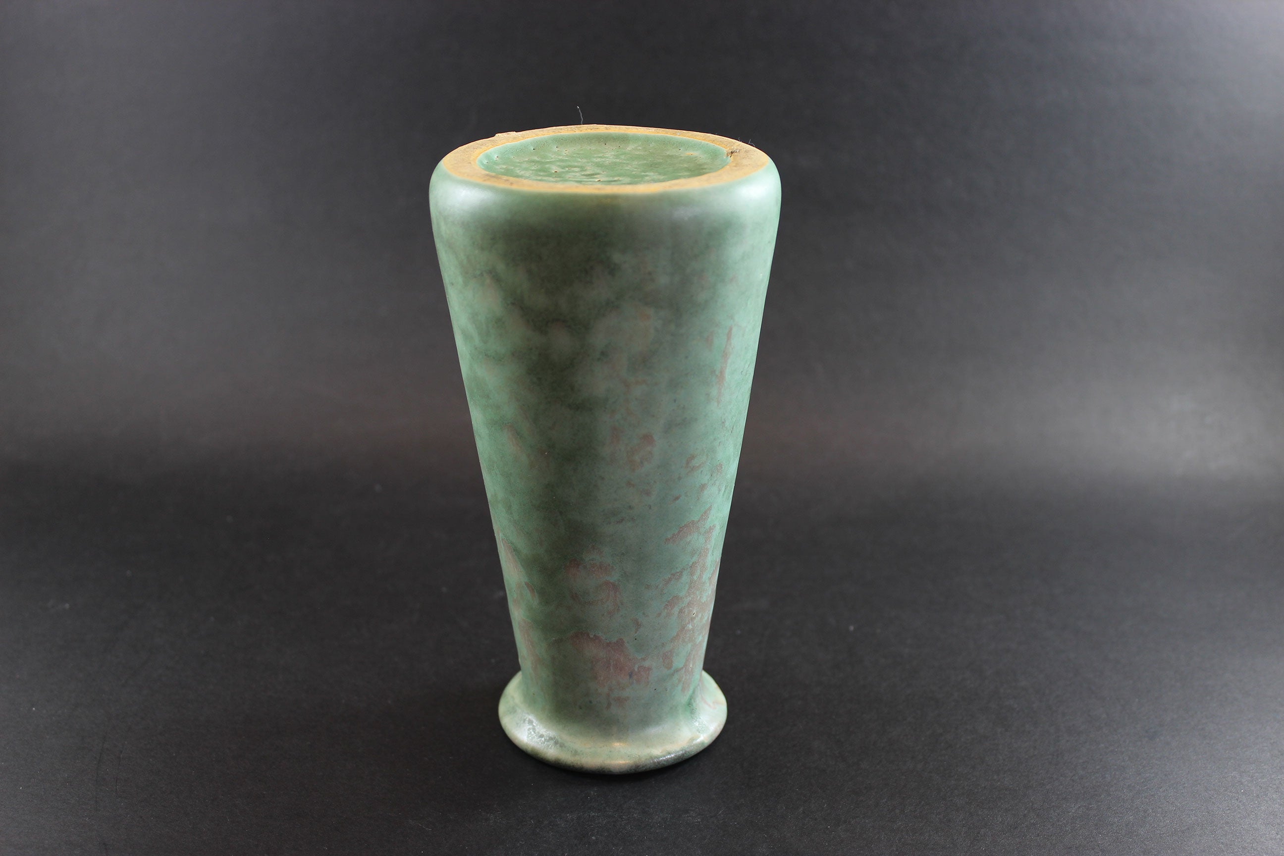 Brush McCoy, Green Vellum Tall Vase