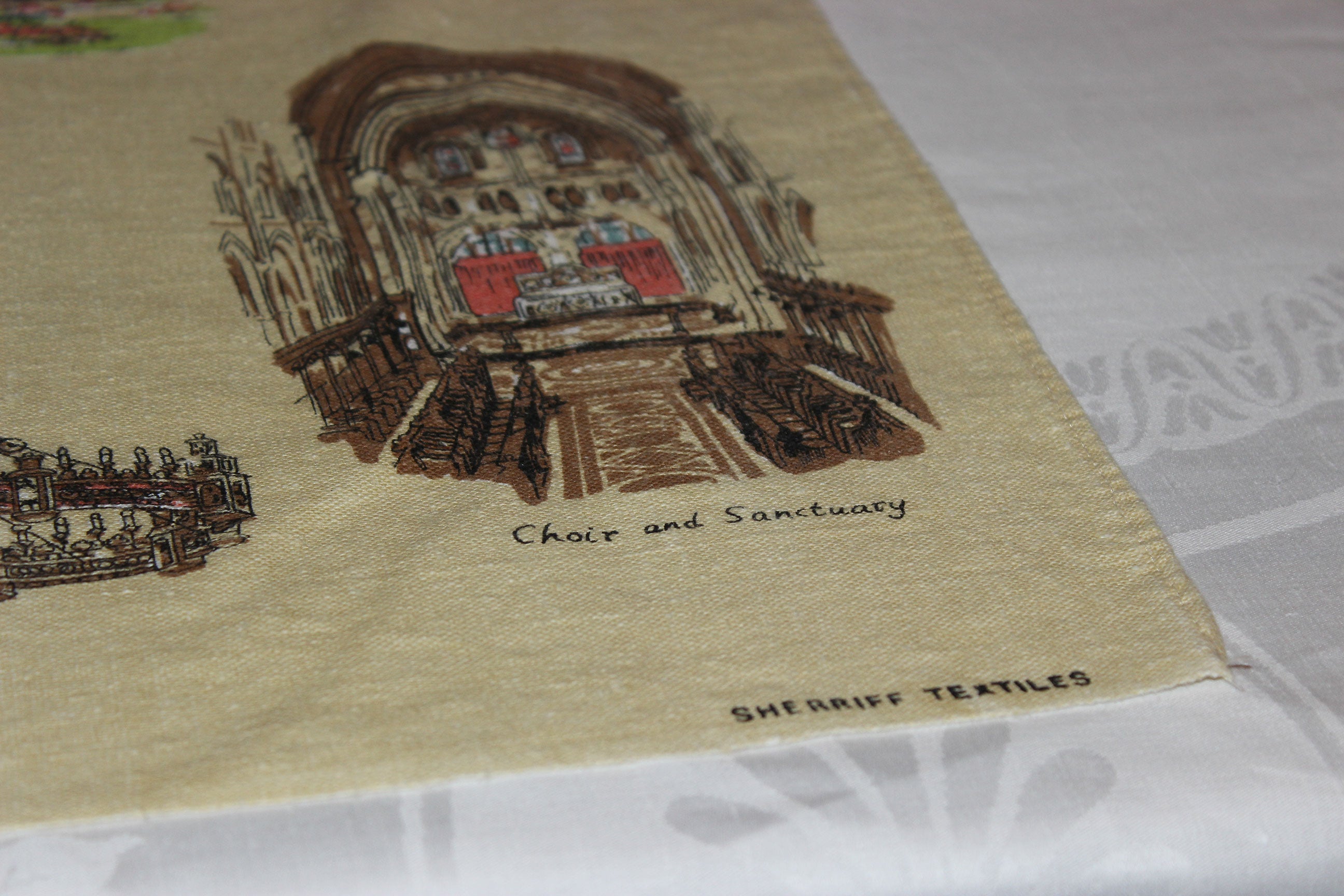 Souvenir Linen Tea Towel, Buckfast Abbey