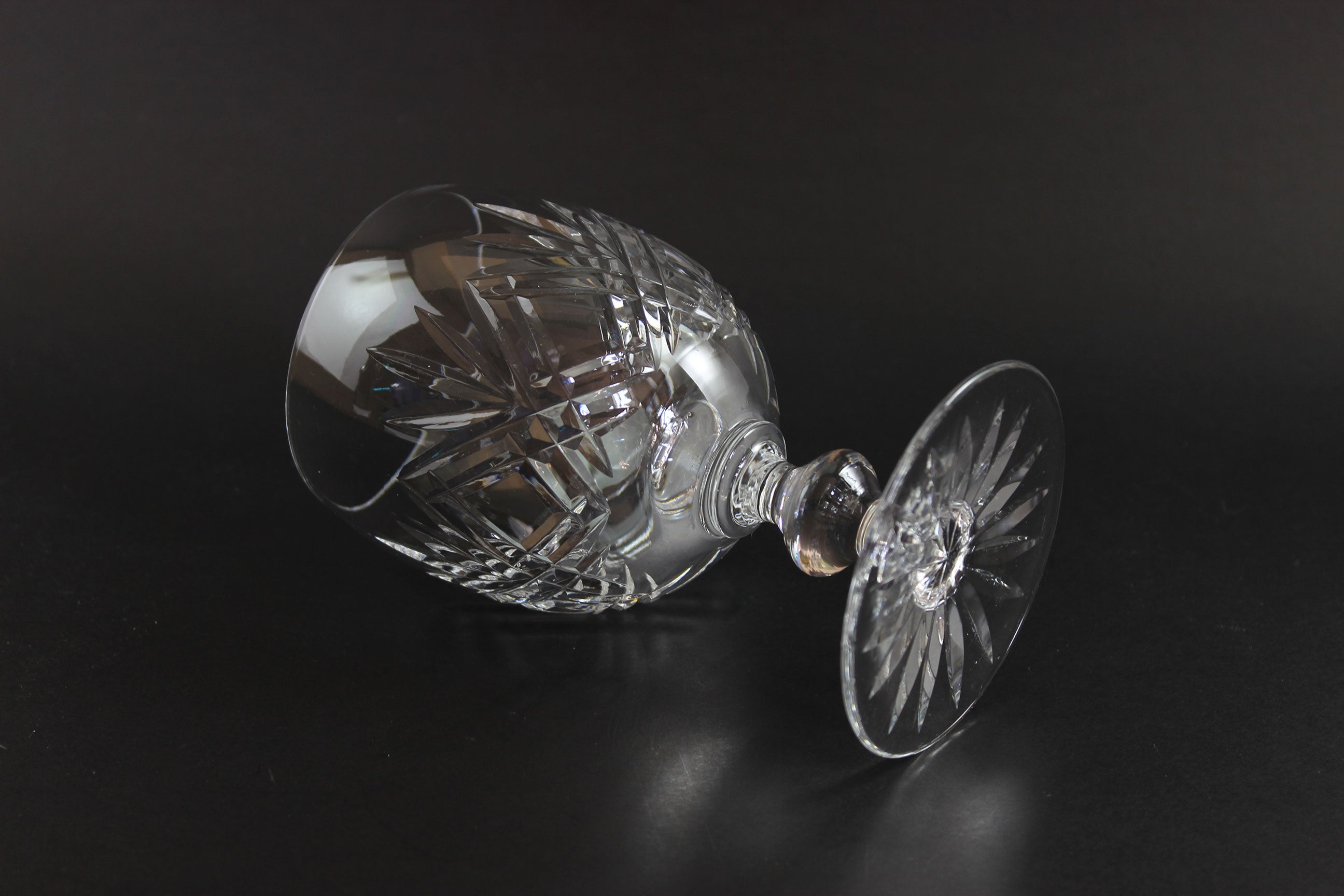 Crystal glass on a black background