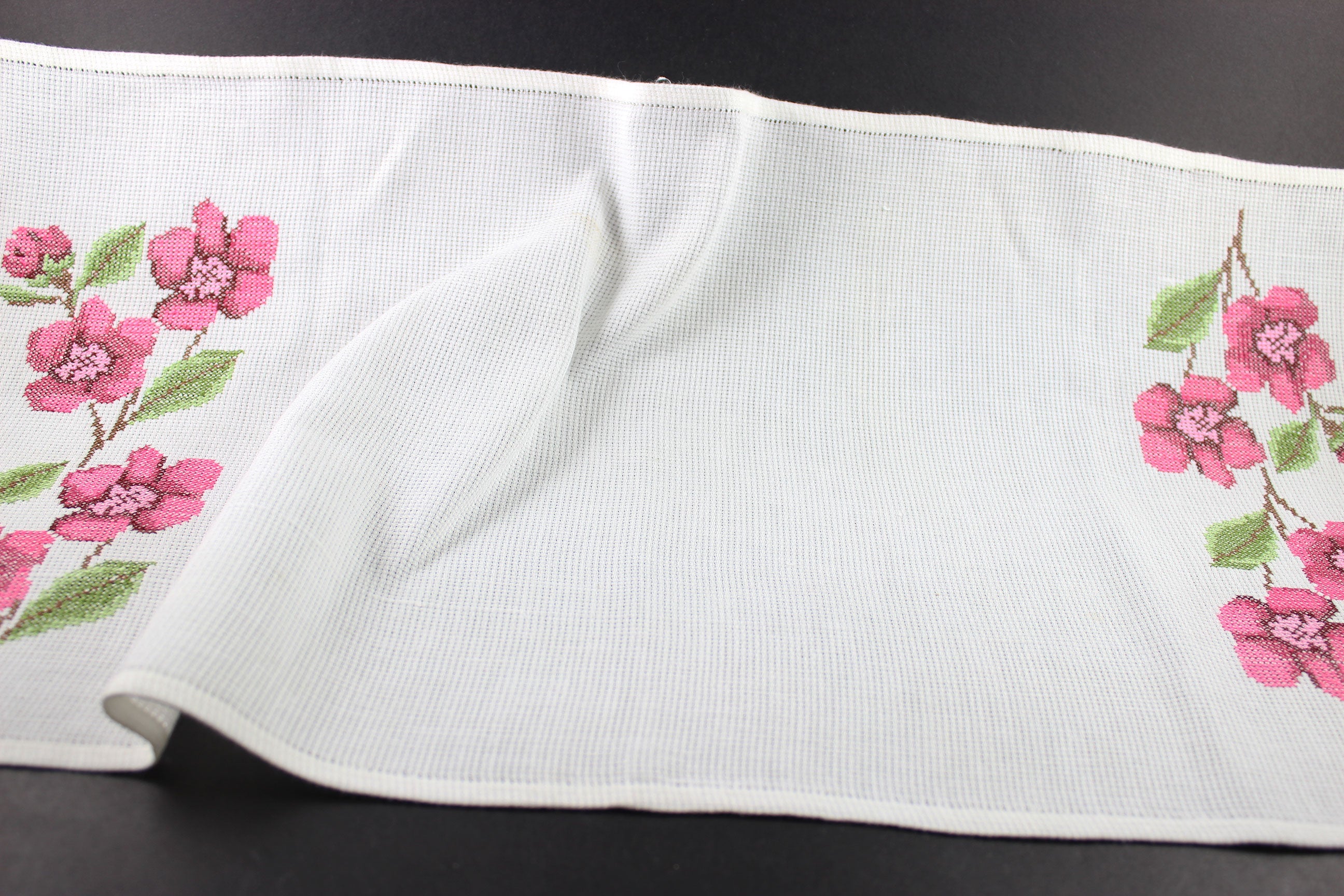 Floral Cross Stitched Table Linen Set
