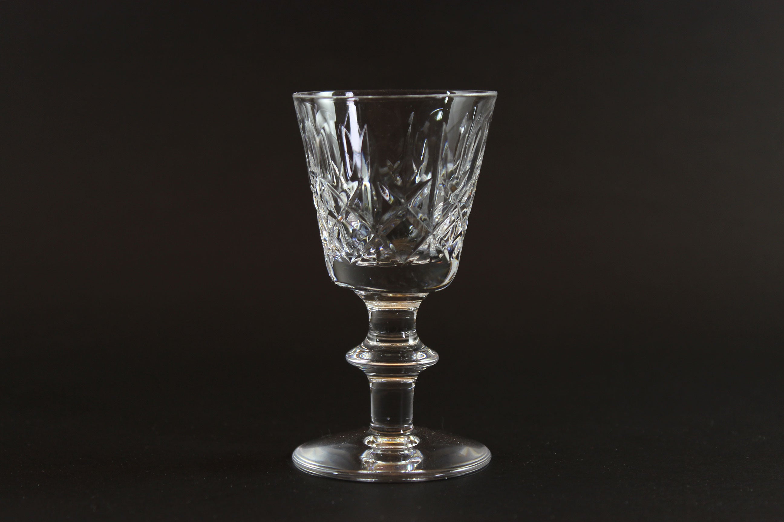 Cross and Olive Crystal, Liqueur Glasses