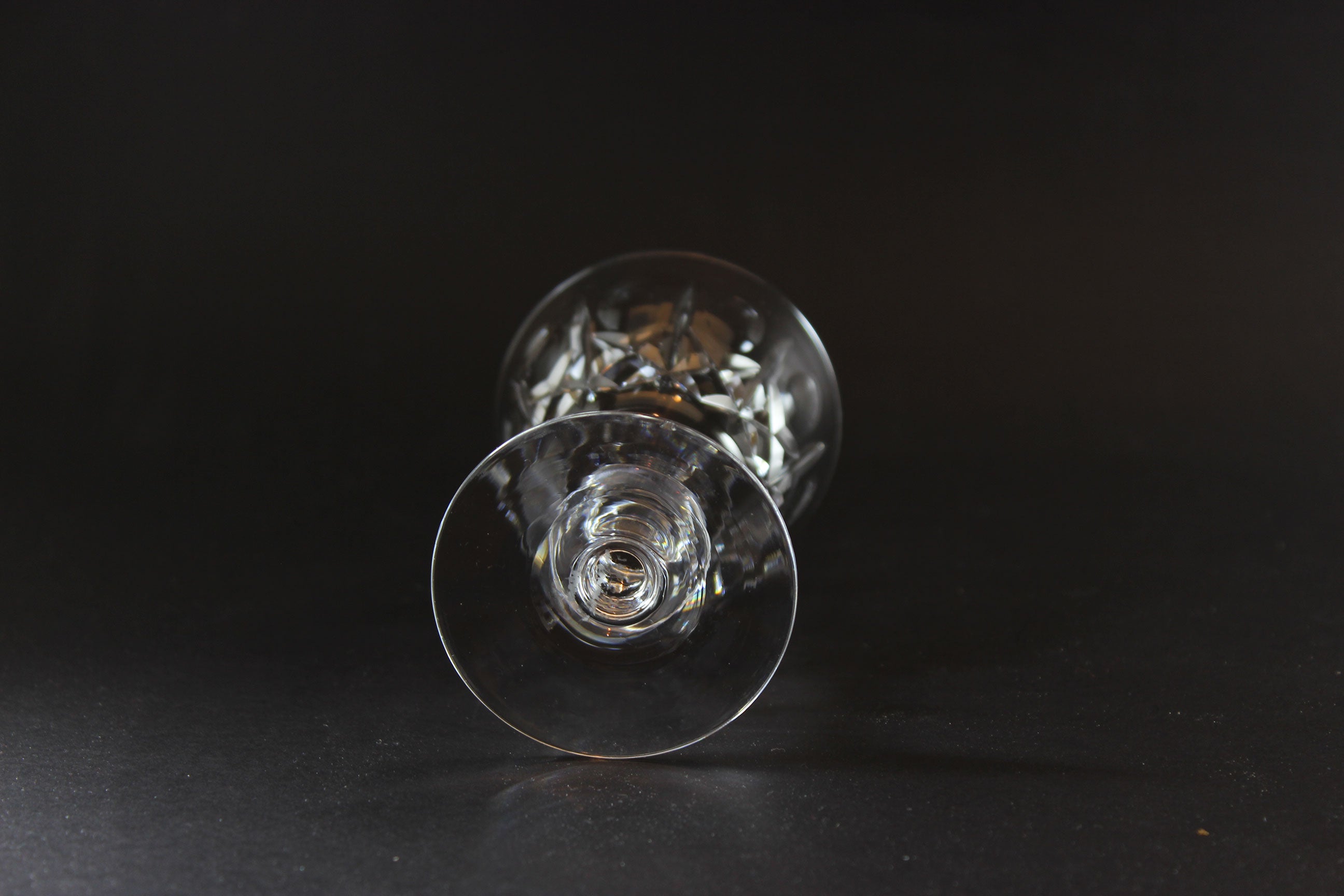Cross and Olive Crystal, Port or Sherry Glasses