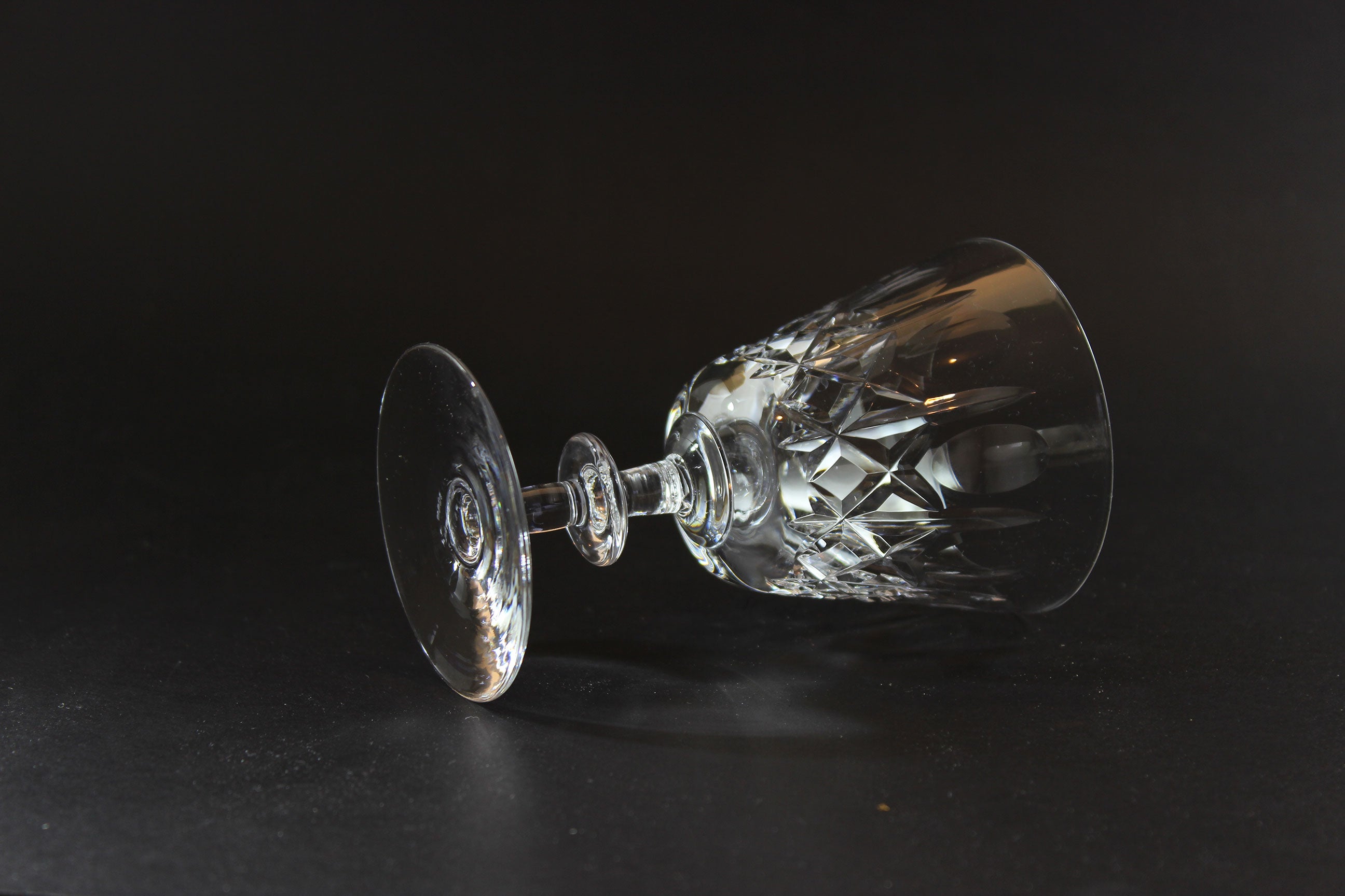 Cross and Olive Crystal, Port or Sherry Glasses