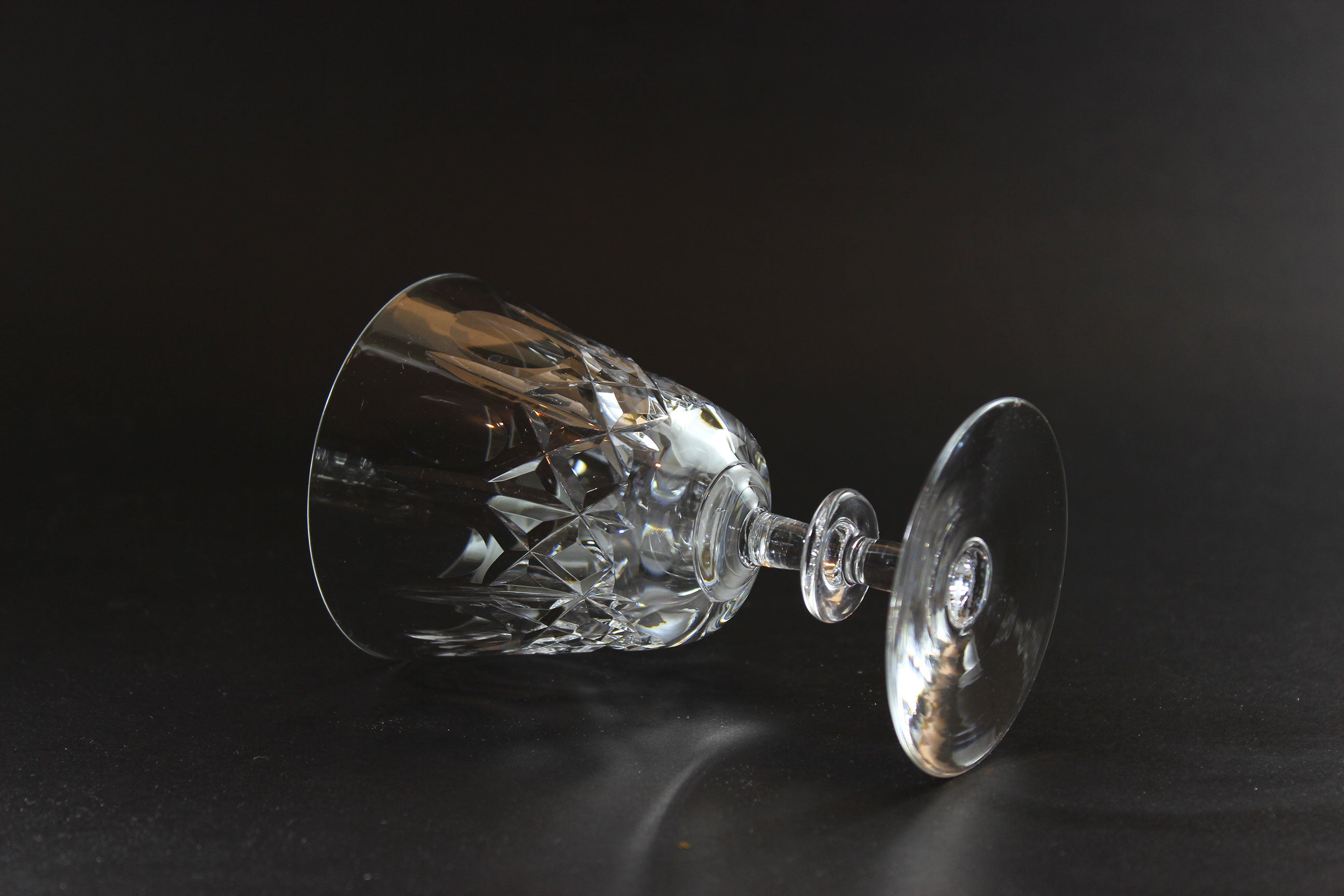 Cross and Olive Crystal, Port or Sherry Glasses