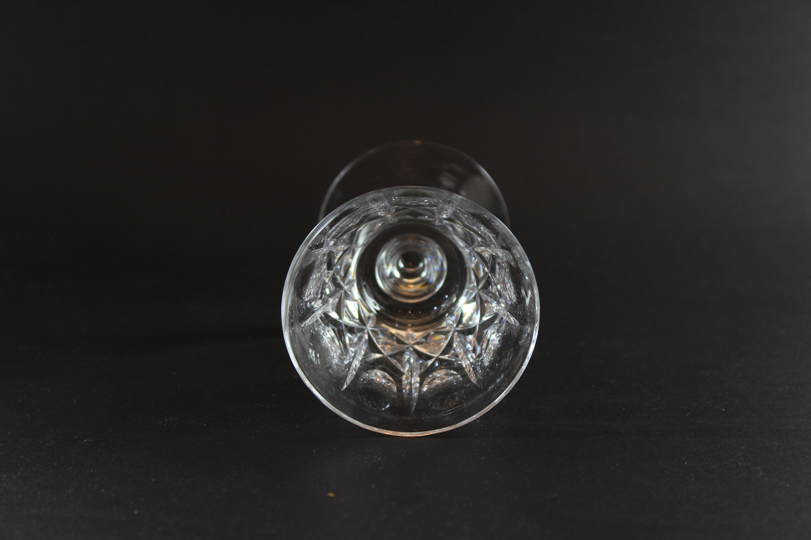 Cross and Olive Crystal, Port or Sherry Glasses