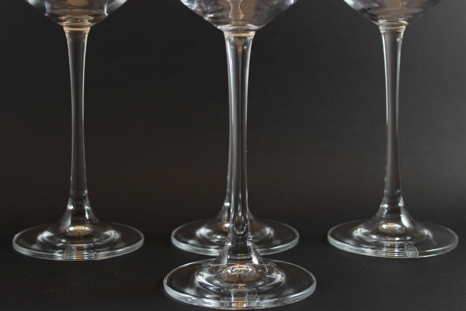 Crystal Bohemia, Large Trumpet Bowl Wine Glasses