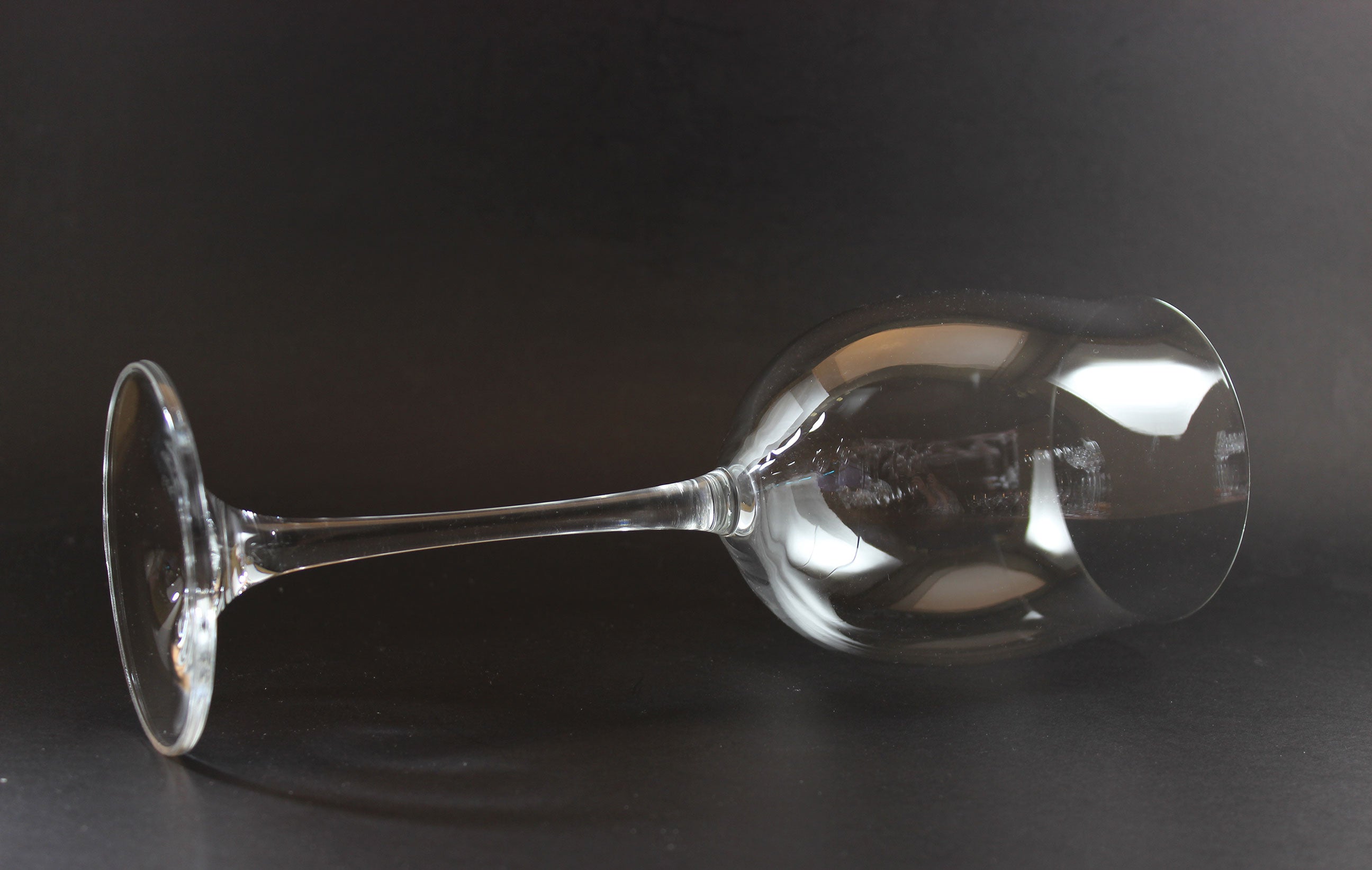Crystal Bohemia, Large Trumpet Bowl Wine Glasses