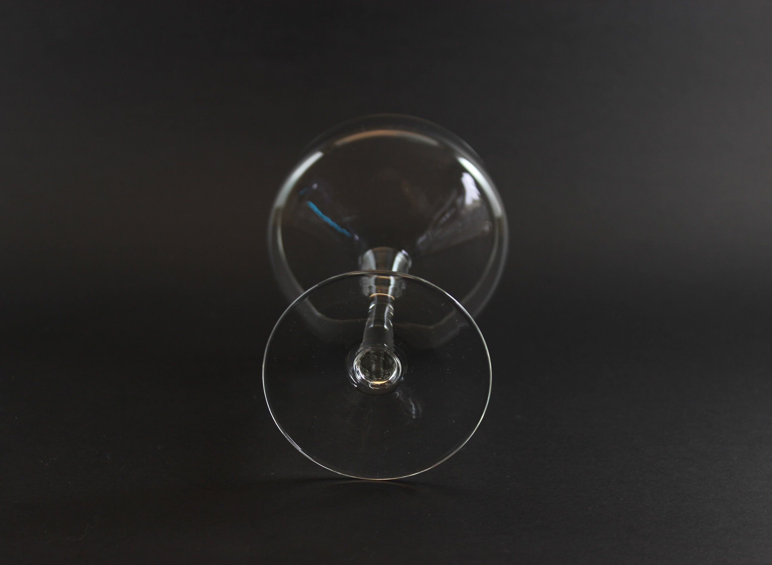 Blown Glass Champagne Coupe or High Dessert Glasses, Mid Century