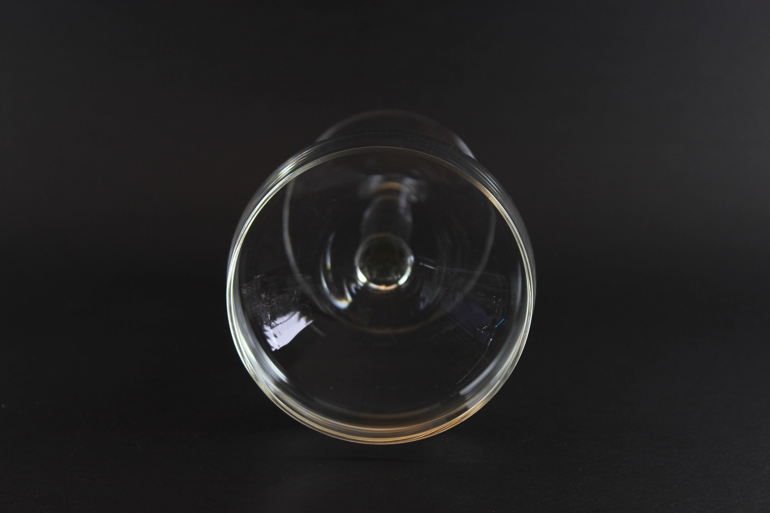 Blown Glass Champagne Coupe or High Dessert Glasses, Mid Century