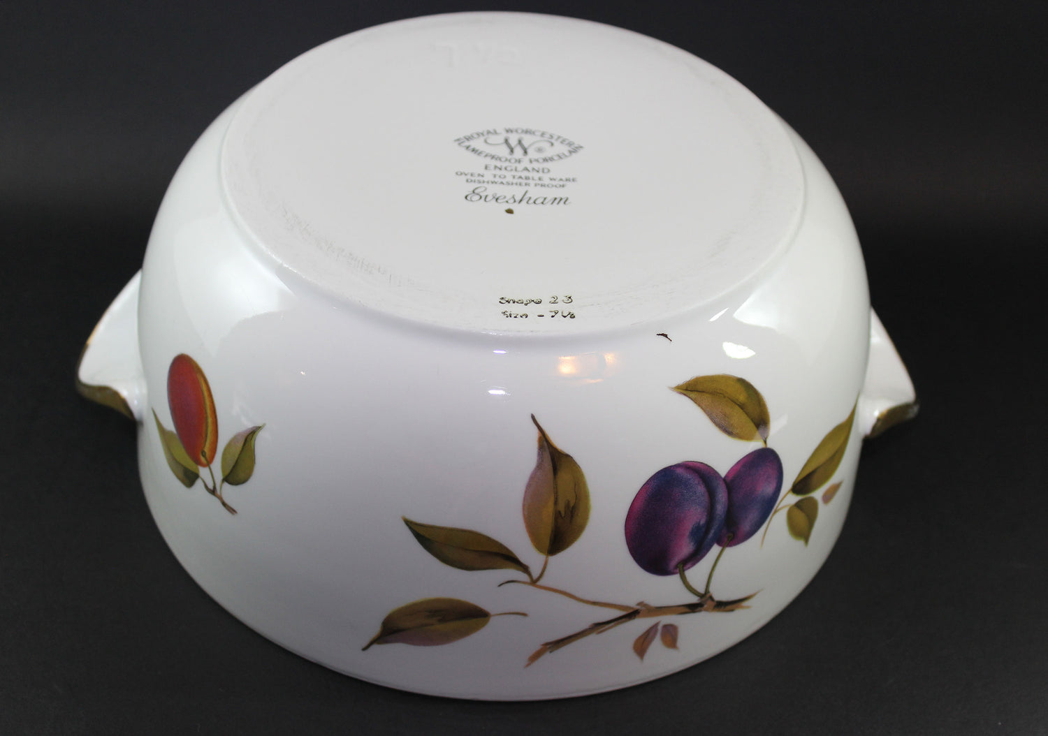 Evesham Gold, Royal Worcester, Large Covered Casserole Dish