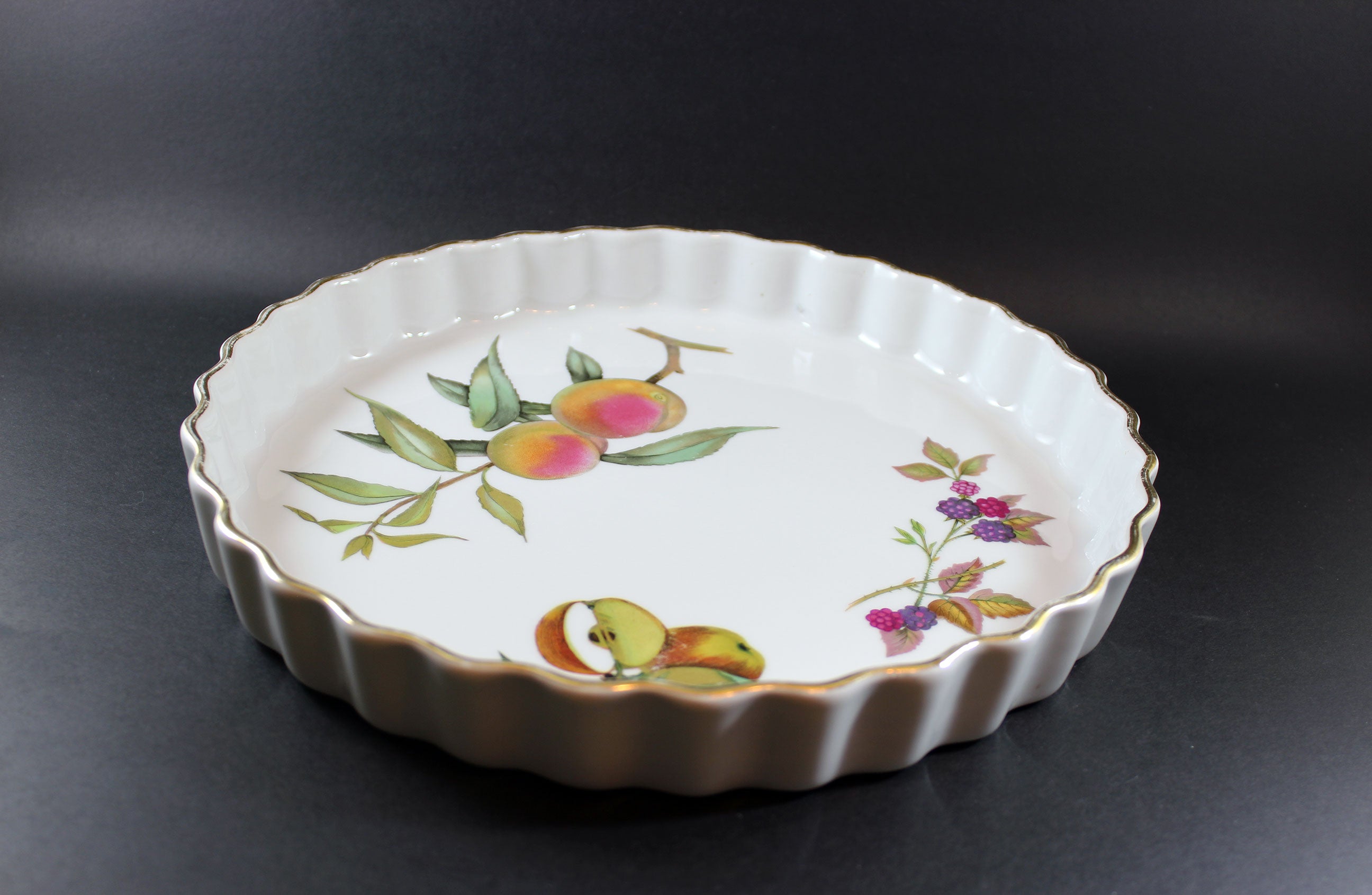 Evesham Gold, Royal Worcester, Large Flan or Quiche Dish