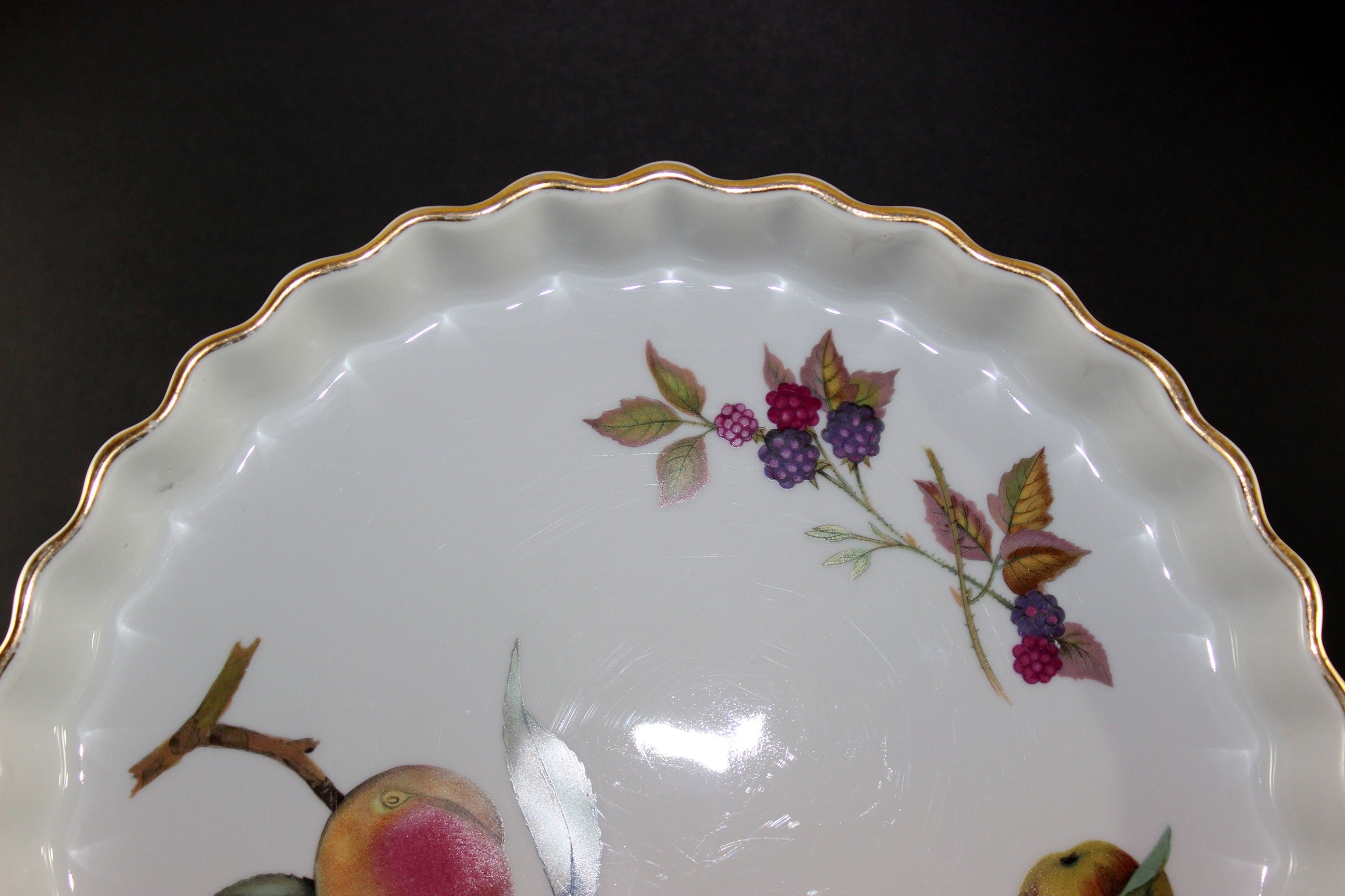 Evesham Gold, Royal Worcester, Large Flan or Quiche Dish