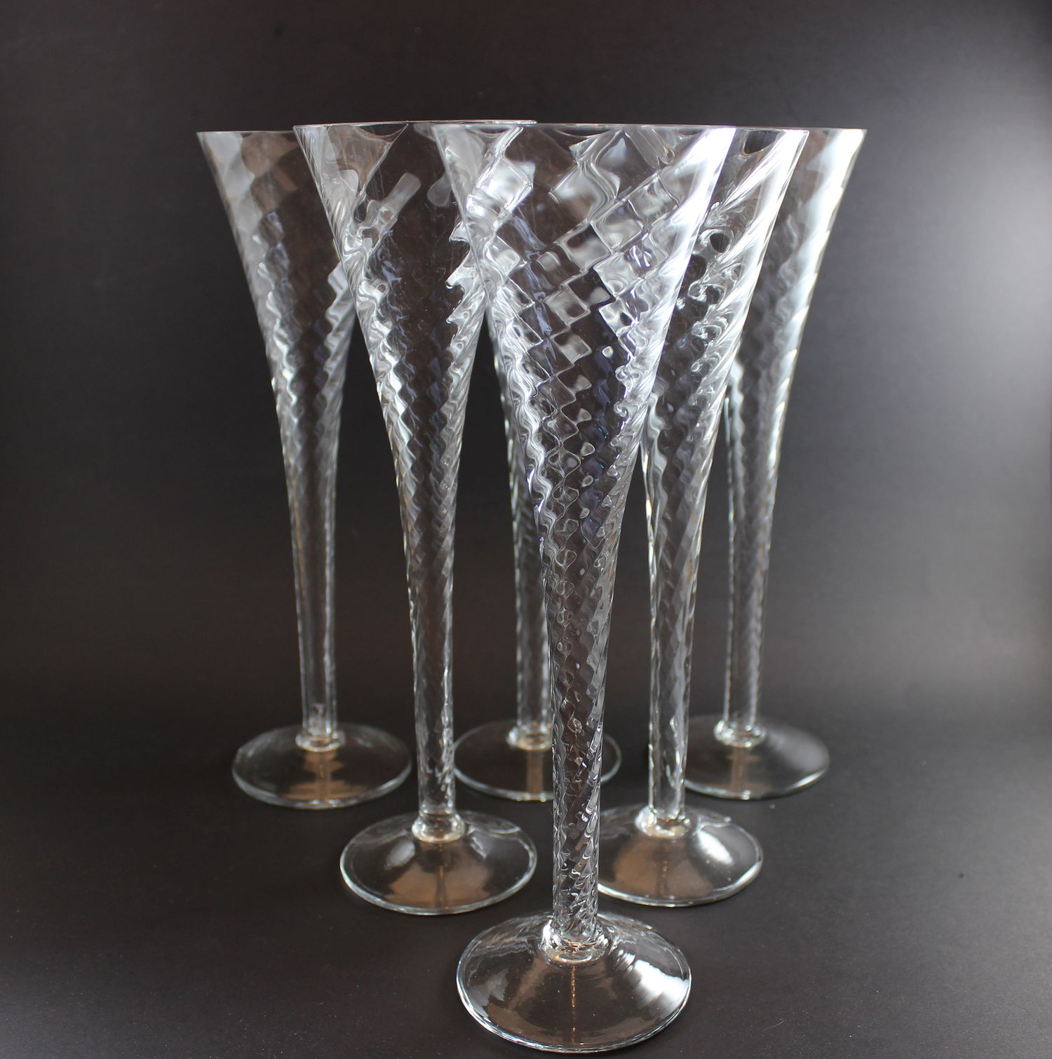 Fluted Champagne Glass, Renoir Pattern, Crate & Barrel