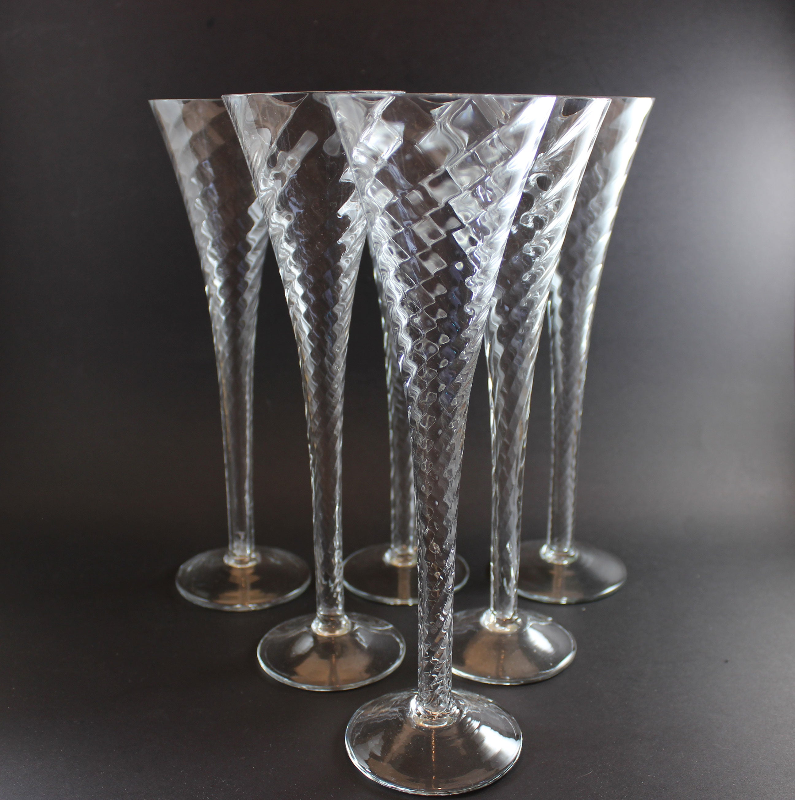 Fluted Champagne Glass, Renoir Pattern, Crate & Barrel