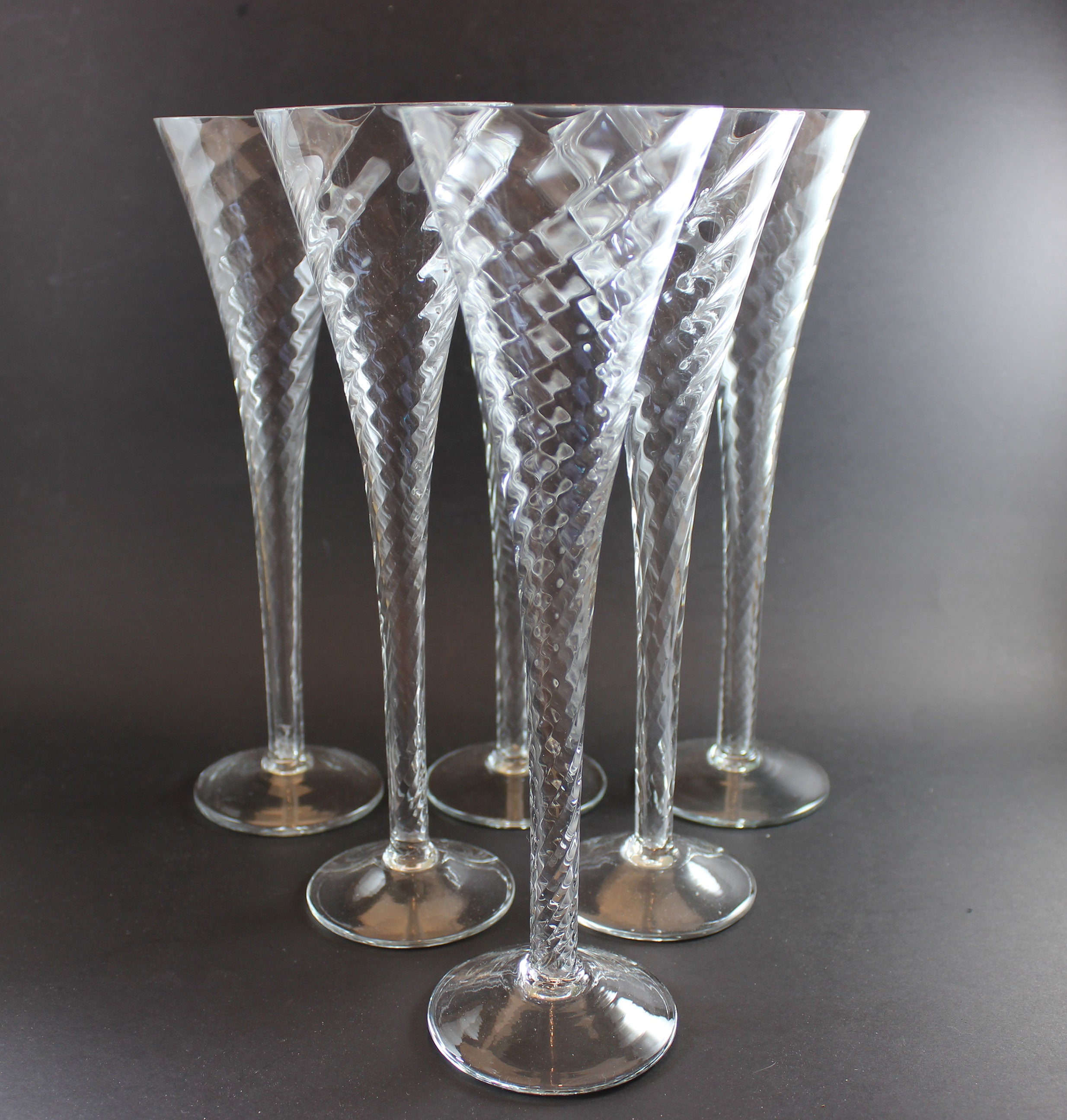 Fluted Champagne Glass, Renoir Pattern, Crate & Barrel