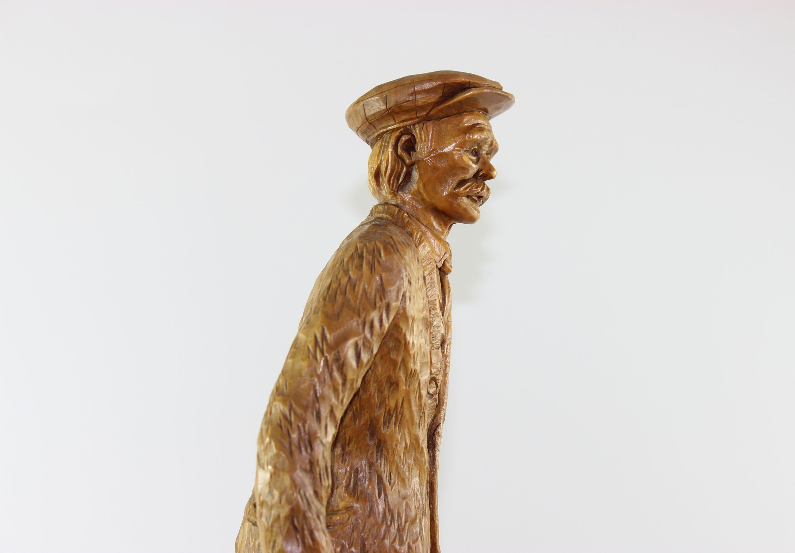 Gaetan Hovington, Wood Sculpture, Elderly Man