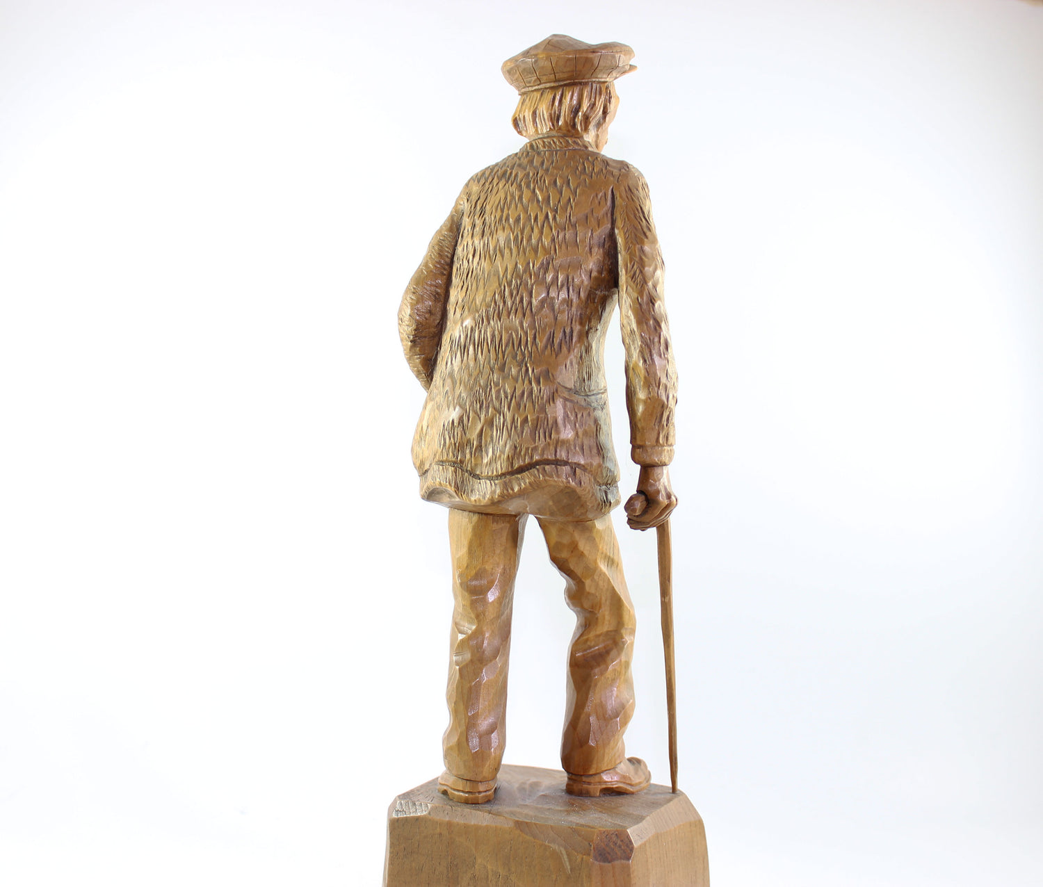 Gaetan Hovington, Wood Sculpture, Elderly Man