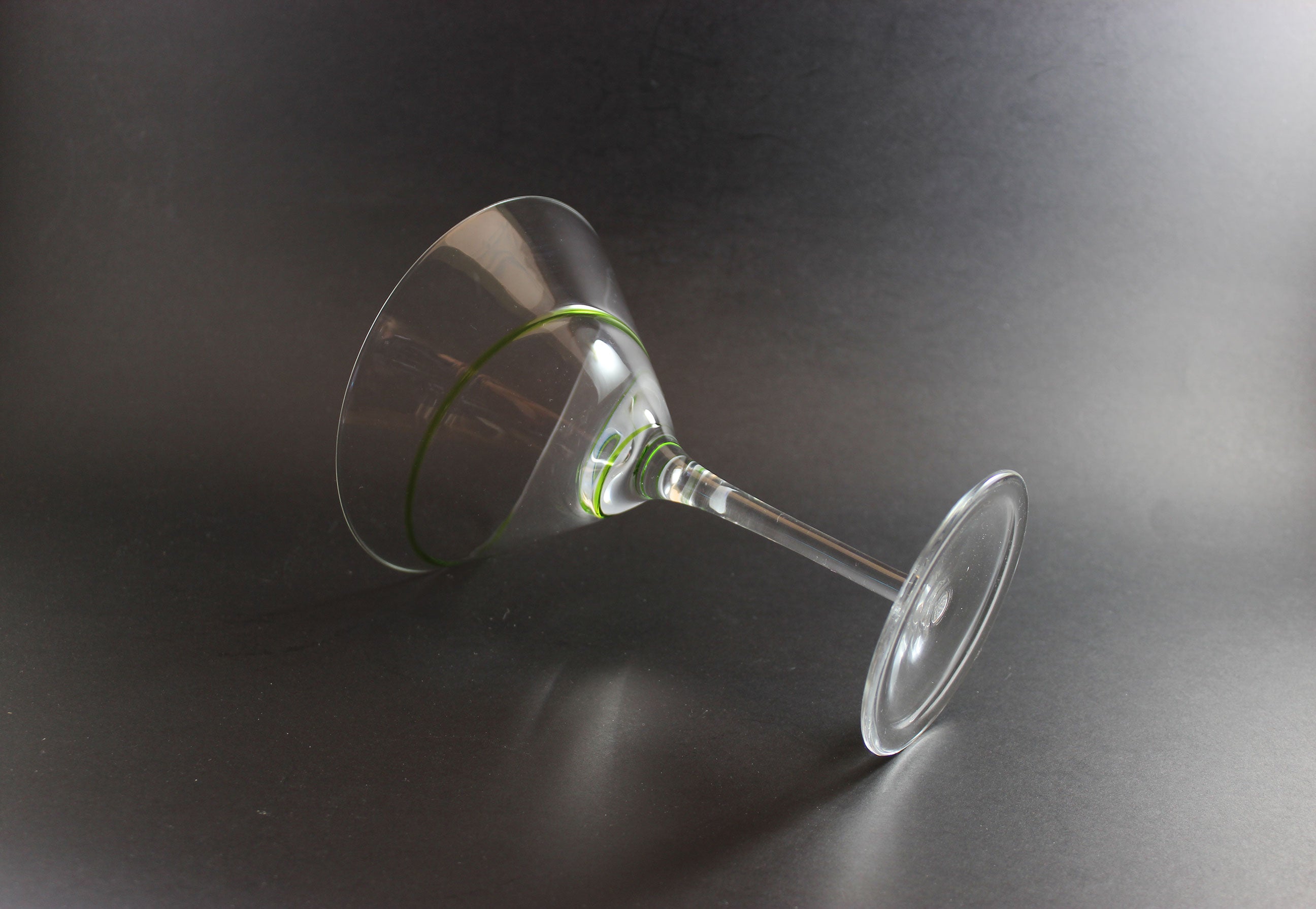 Green Swirl Martini or Cosmopolitan Glasses