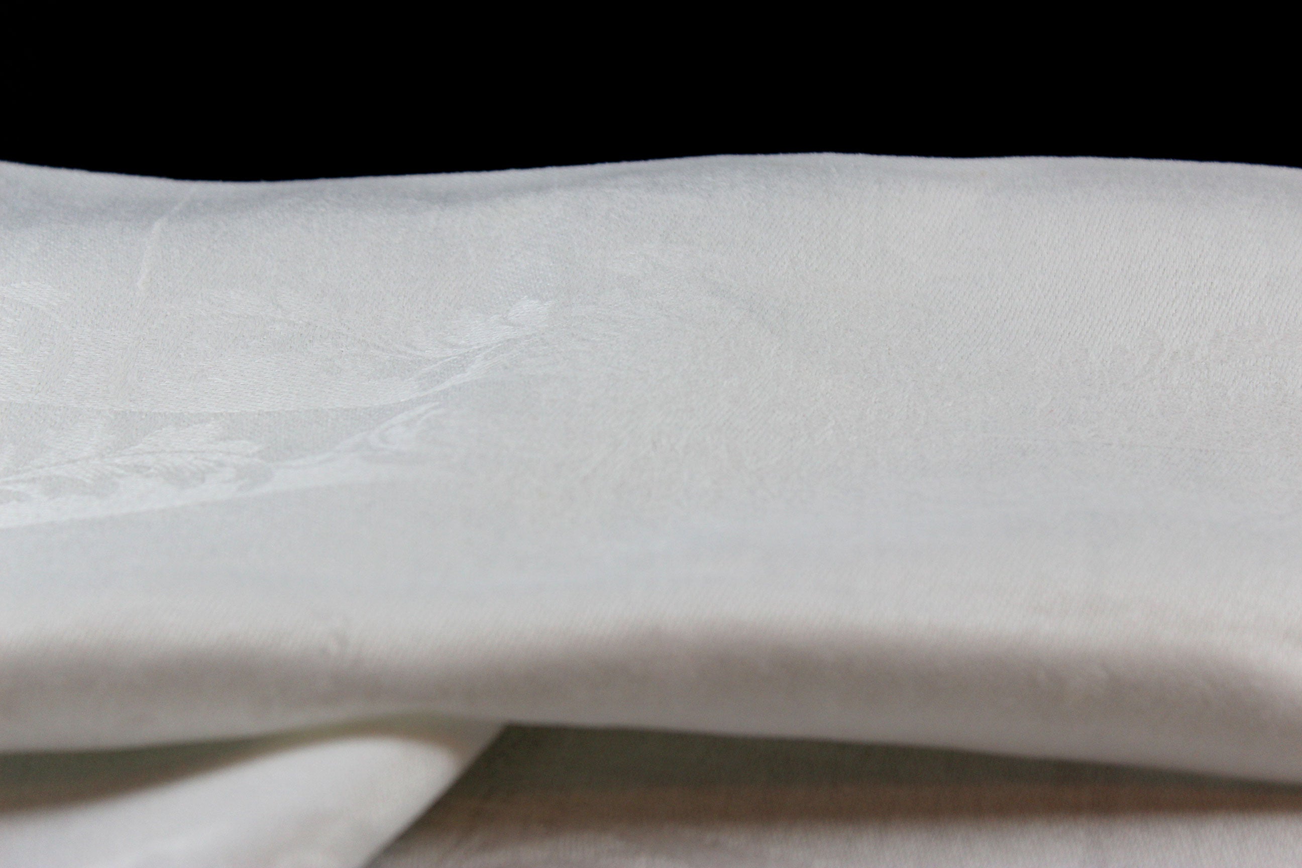 Irish Linen Napkins with Frames and Chrysanthemums