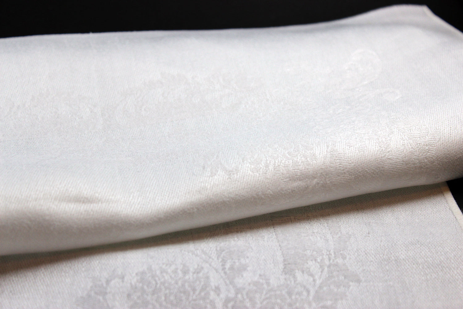 Irish Linen Napkins with Frames and Chrysanthemums