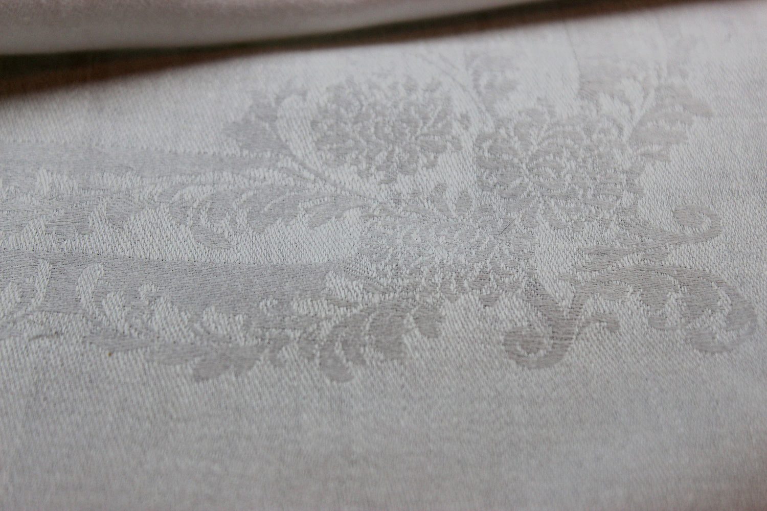 Irish Linen Napkins with Frames and Chrysanthemums