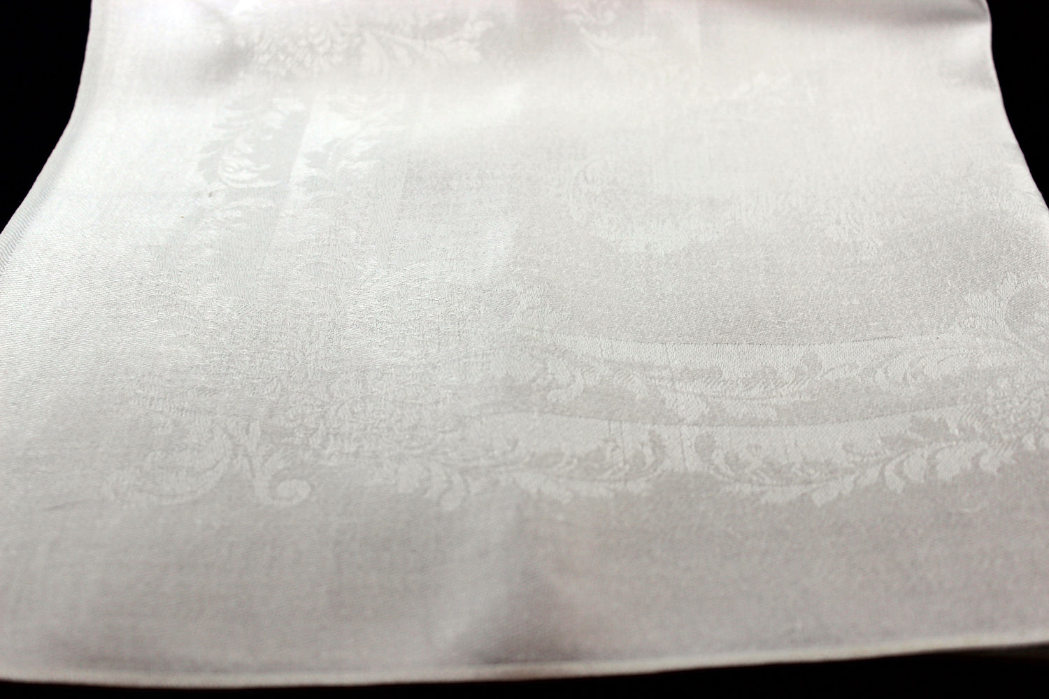 Irish Linen Napkins with Frames and Chrysanthemums