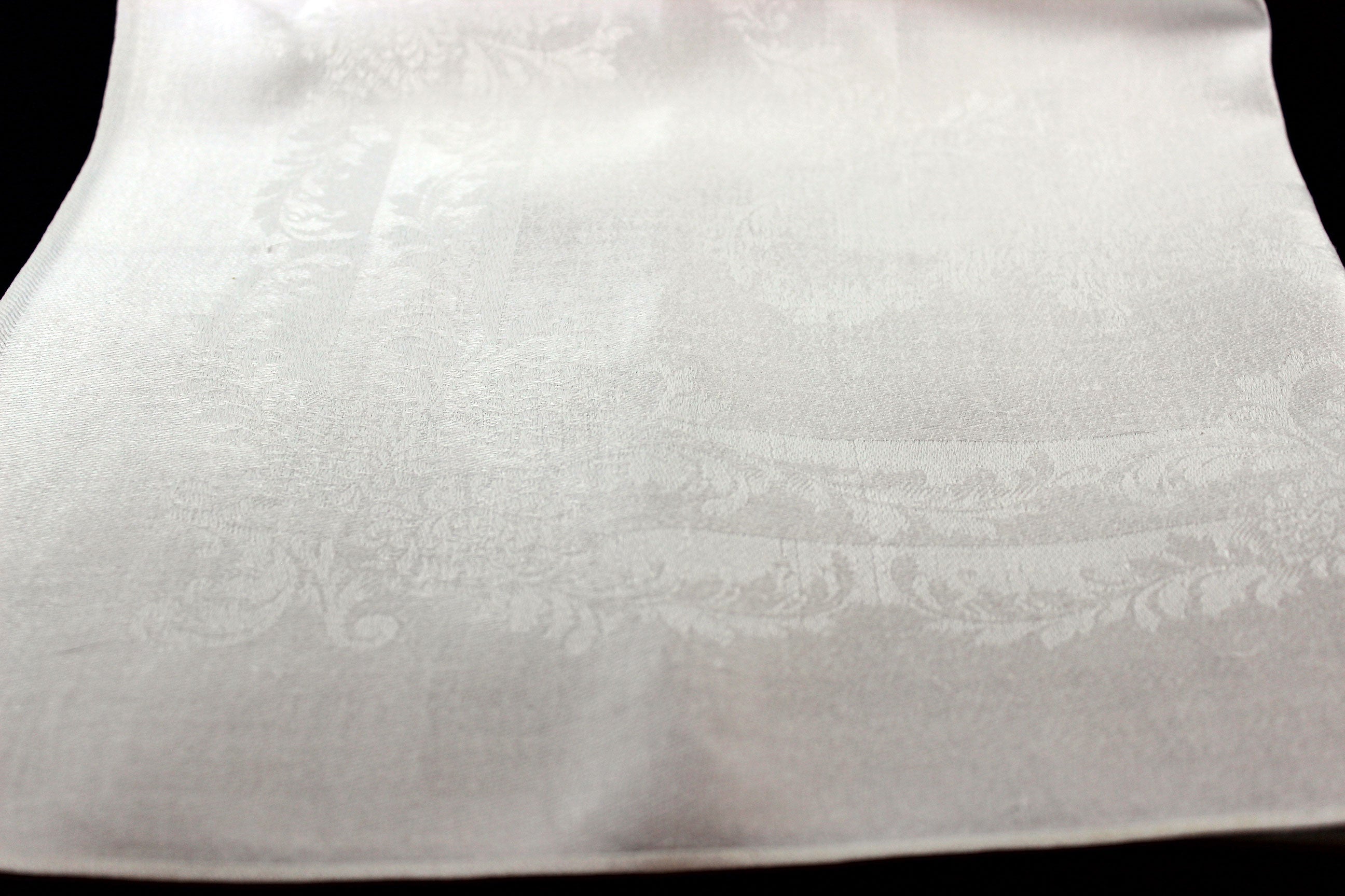 Irish Linen Napkins with Frames and Chrysanthemums