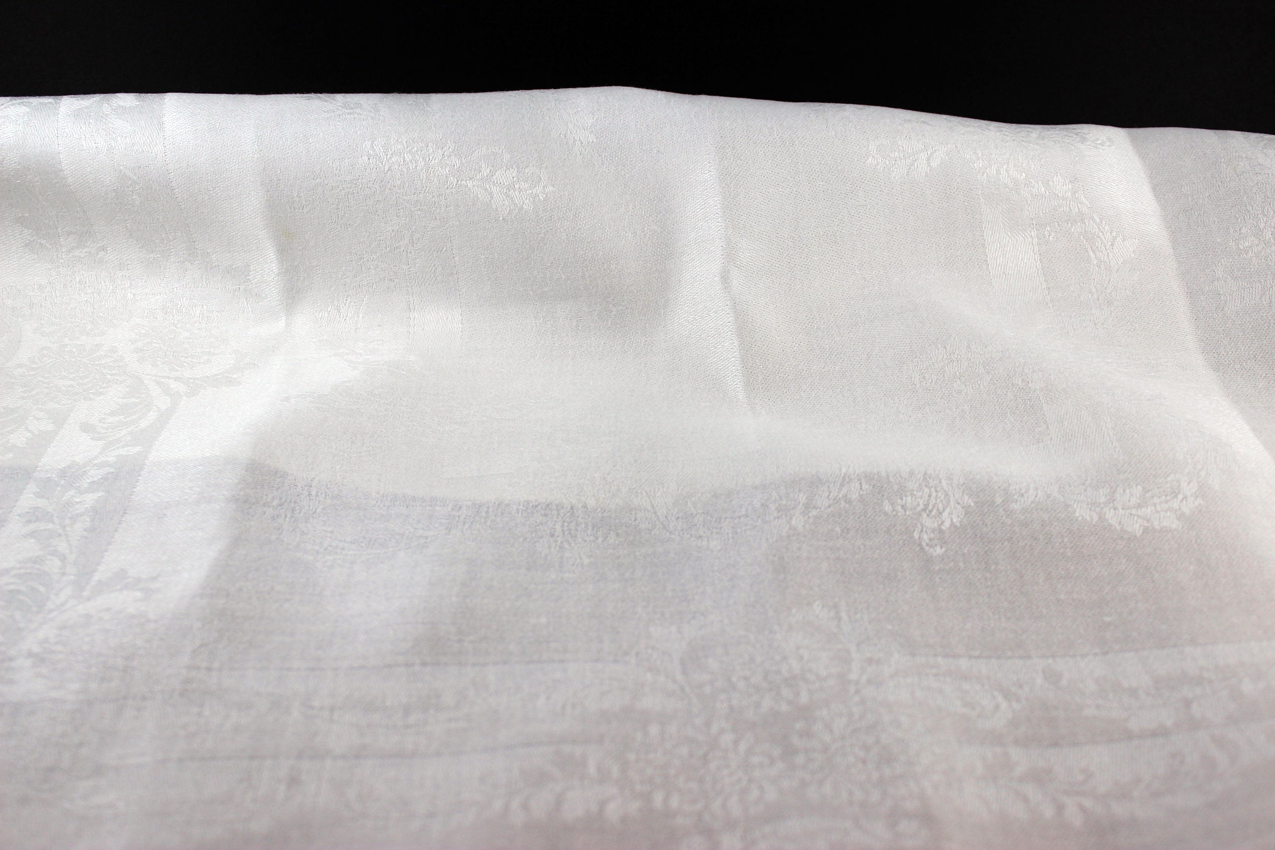 Irish Linen Napkins with Frames and Chrysanthemums