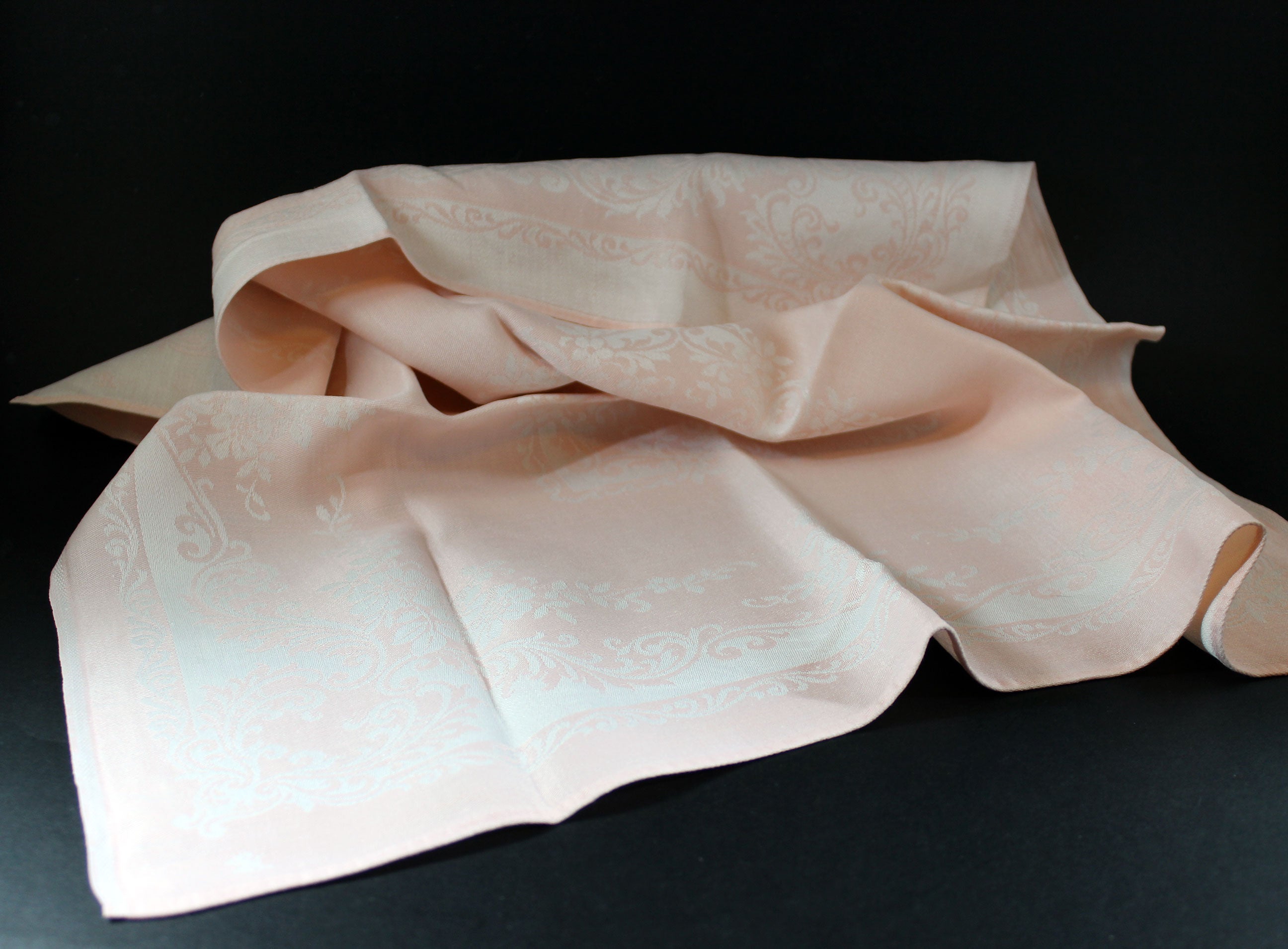 Pink Double Damask, Irish Linen, Large Dinner Napkins