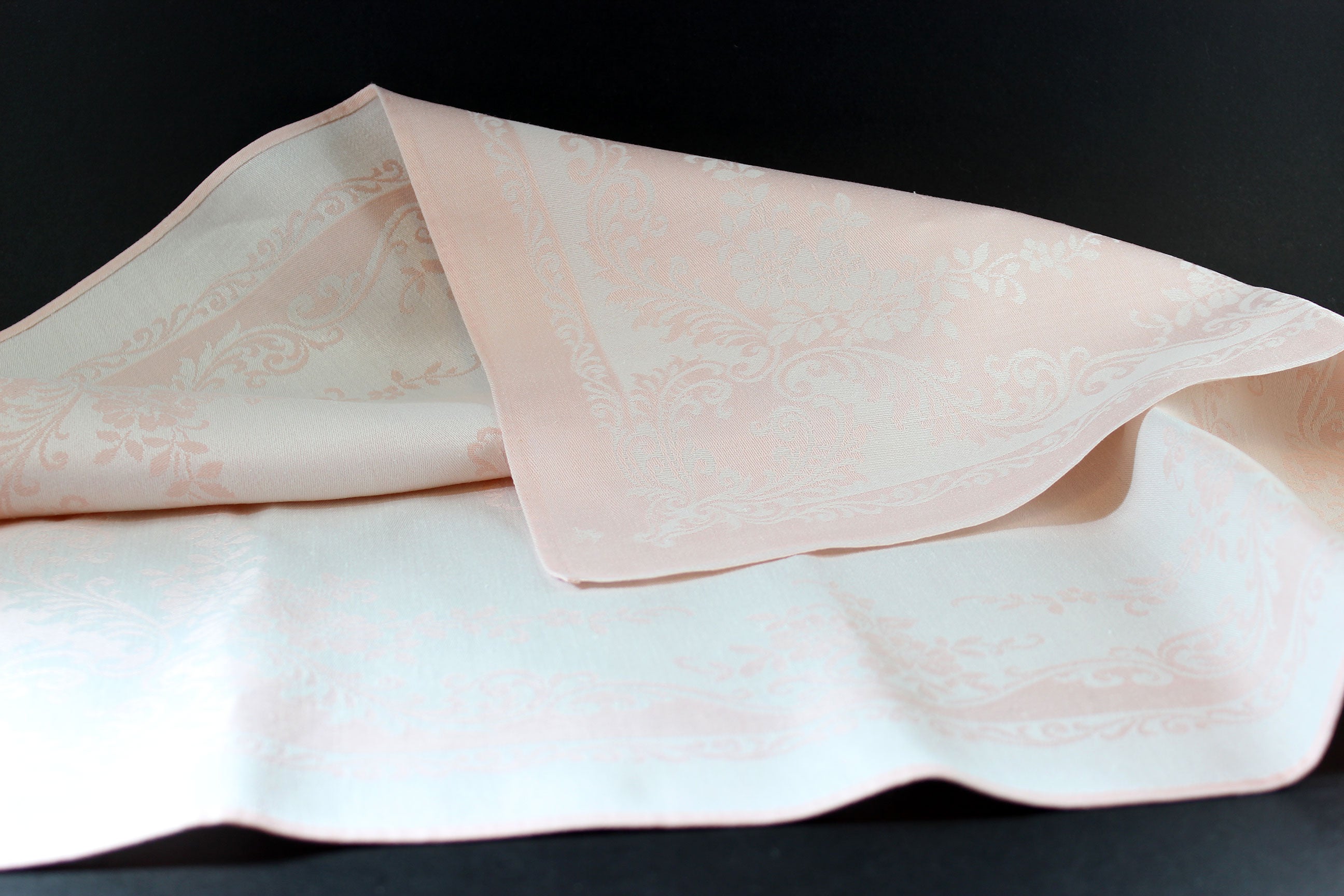 Pink Double Damask, Irish Linen, Large Dinner Napkins