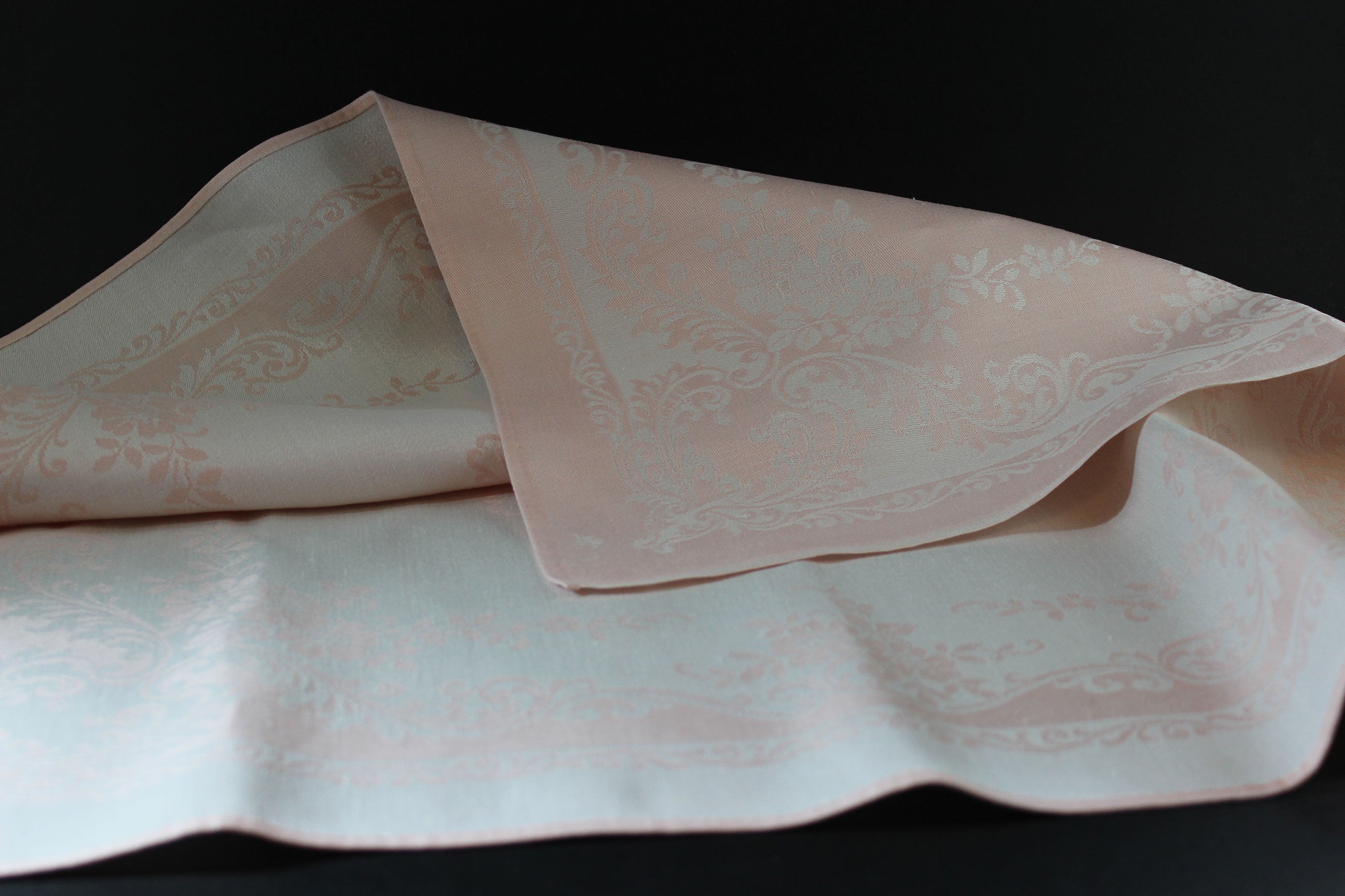 Pink Double Damask, Irish Linen, Large Dinner Napkins